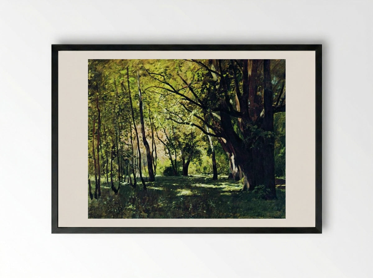 In the Park - Isaac Levitan - Framed Print Black