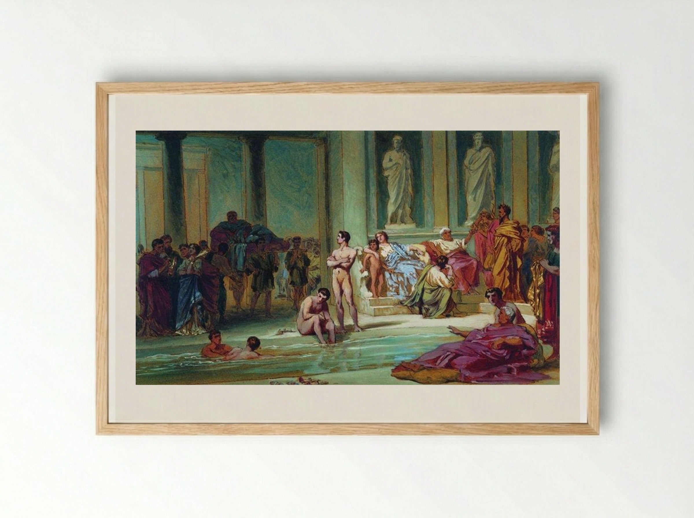 In the Roman Baths - Fyodor Bronnikov - Framed Print Wood