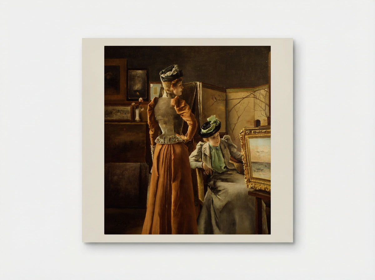 In the Studio - Alfred Stevens - Poster