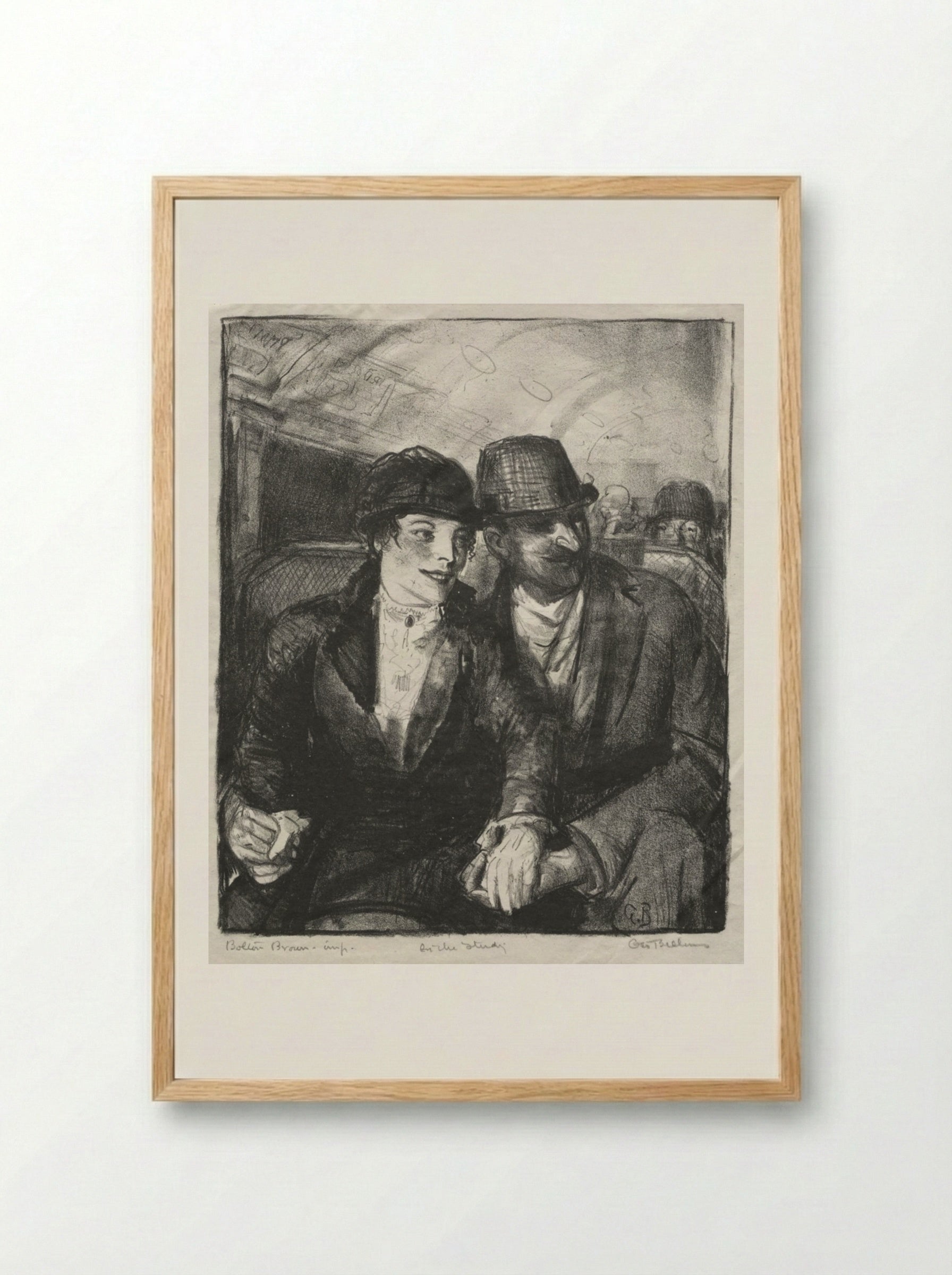 In the Subway - George Bellows - Framed Print Wood