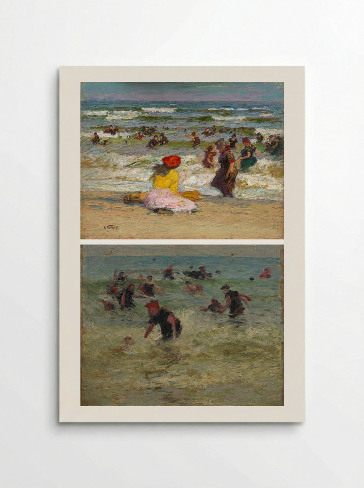 In the Surf (recto); Beach Study (verso) - Edward H. Potthast - Poster