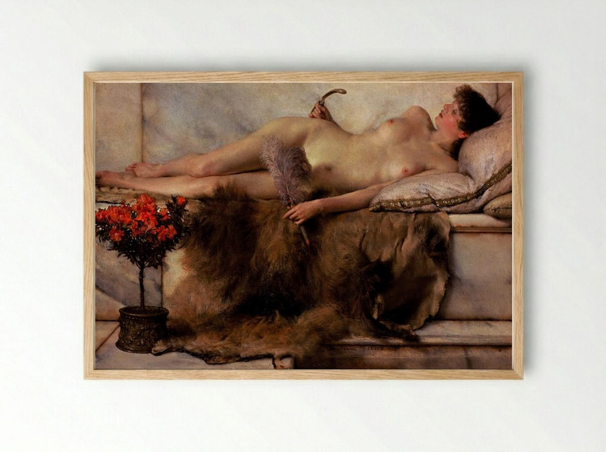 In the Tepidarium - Sir Lawrence Alma-Tadema - Framed Print Wood