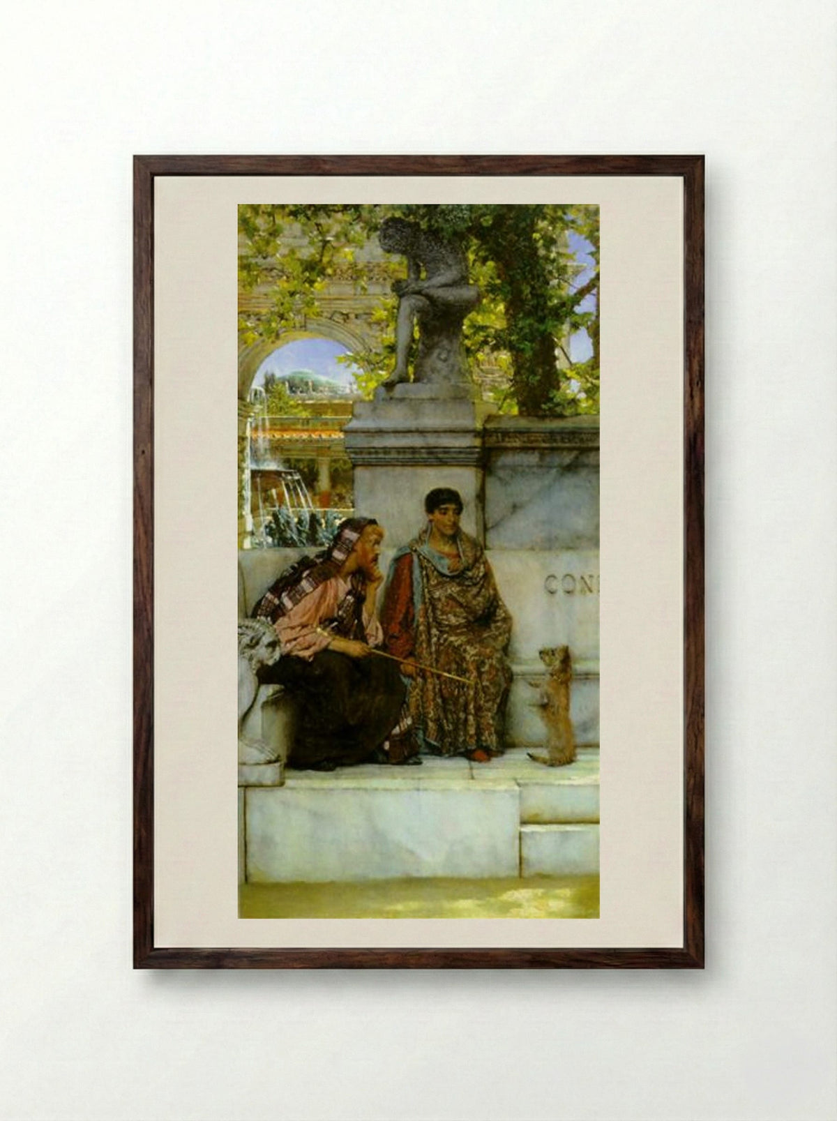 In the Time of Constantine - Sir Lawrence Alma-Tadema - Framed Print Dark Wood