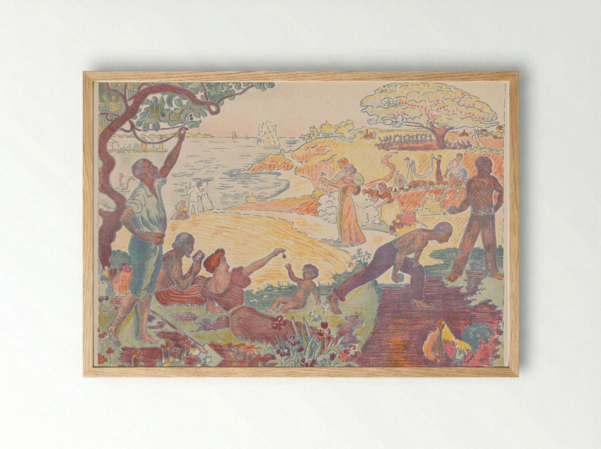 In the Time of Harmony - Paul Signac - Framed Print Wood