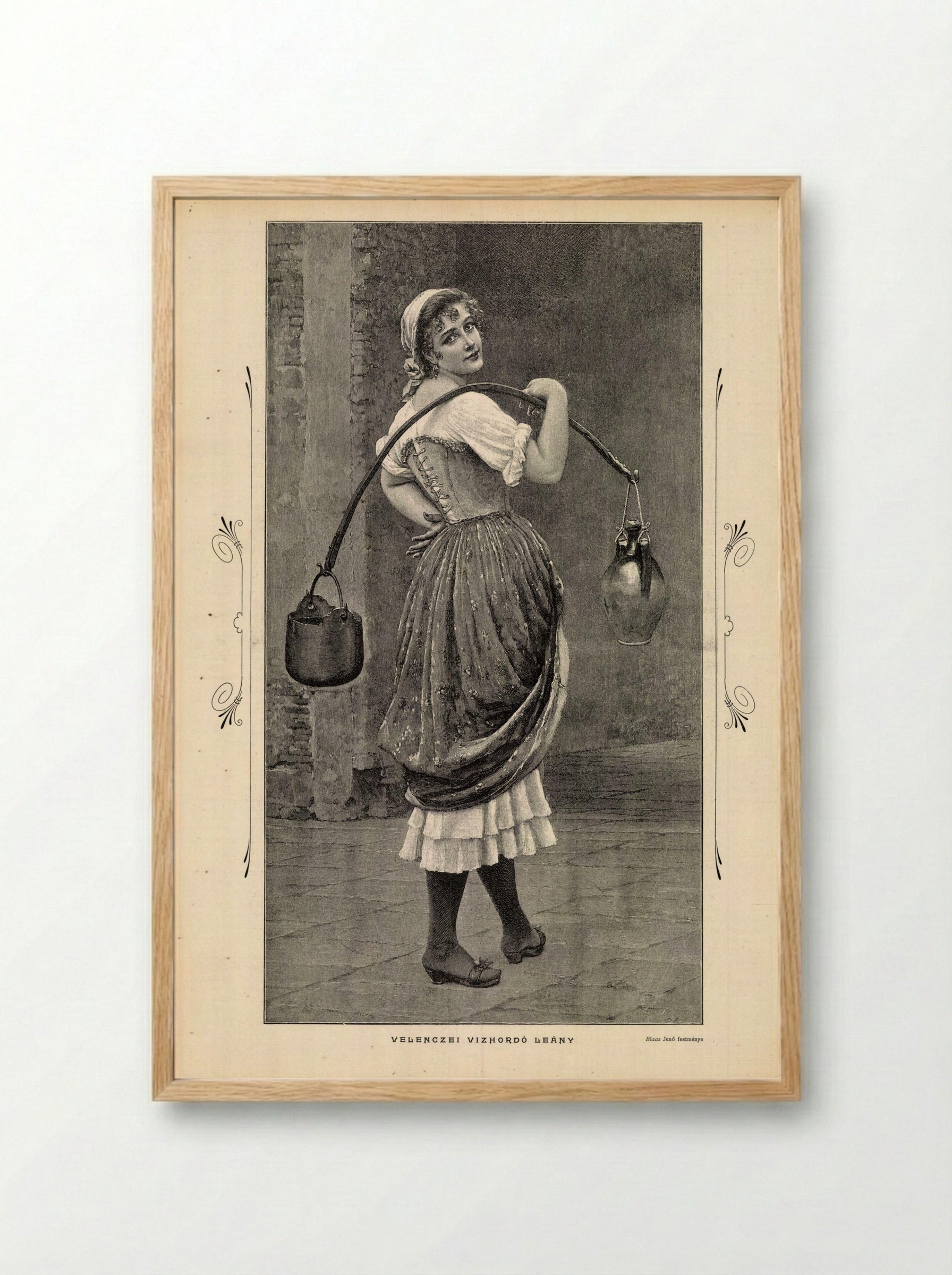 In the Water - Eugene de Blaas - Framed Print Wood