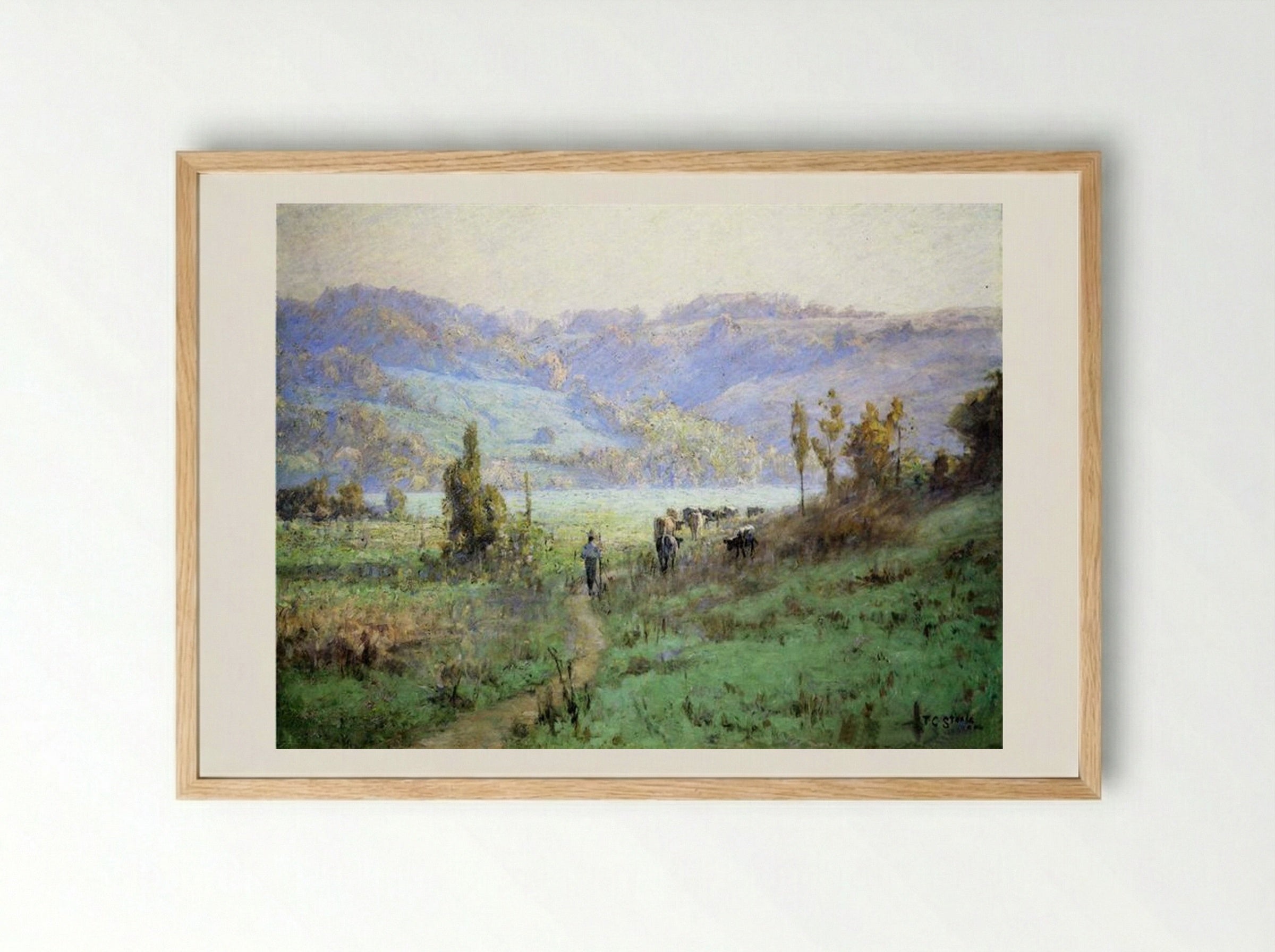 In the Whitewater Valley near Metamora - T. C. Steele - Framed Print Wood