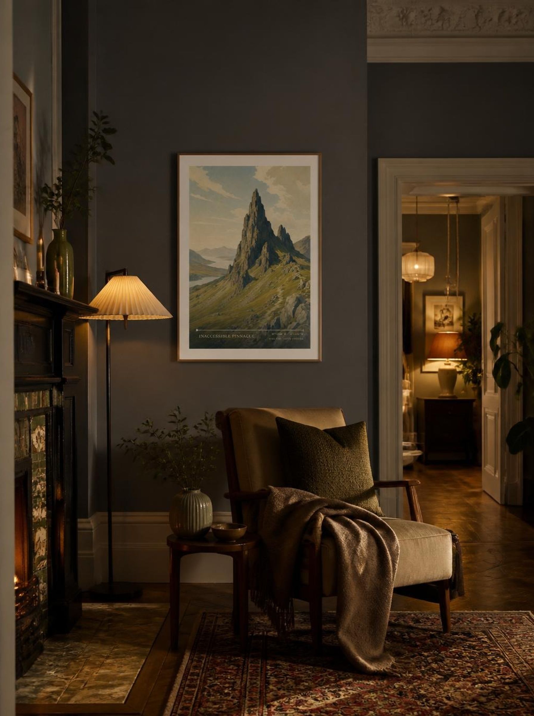 Inaccessible Pinnacle Highland United Kingdom Travel Poster - Lifestyle