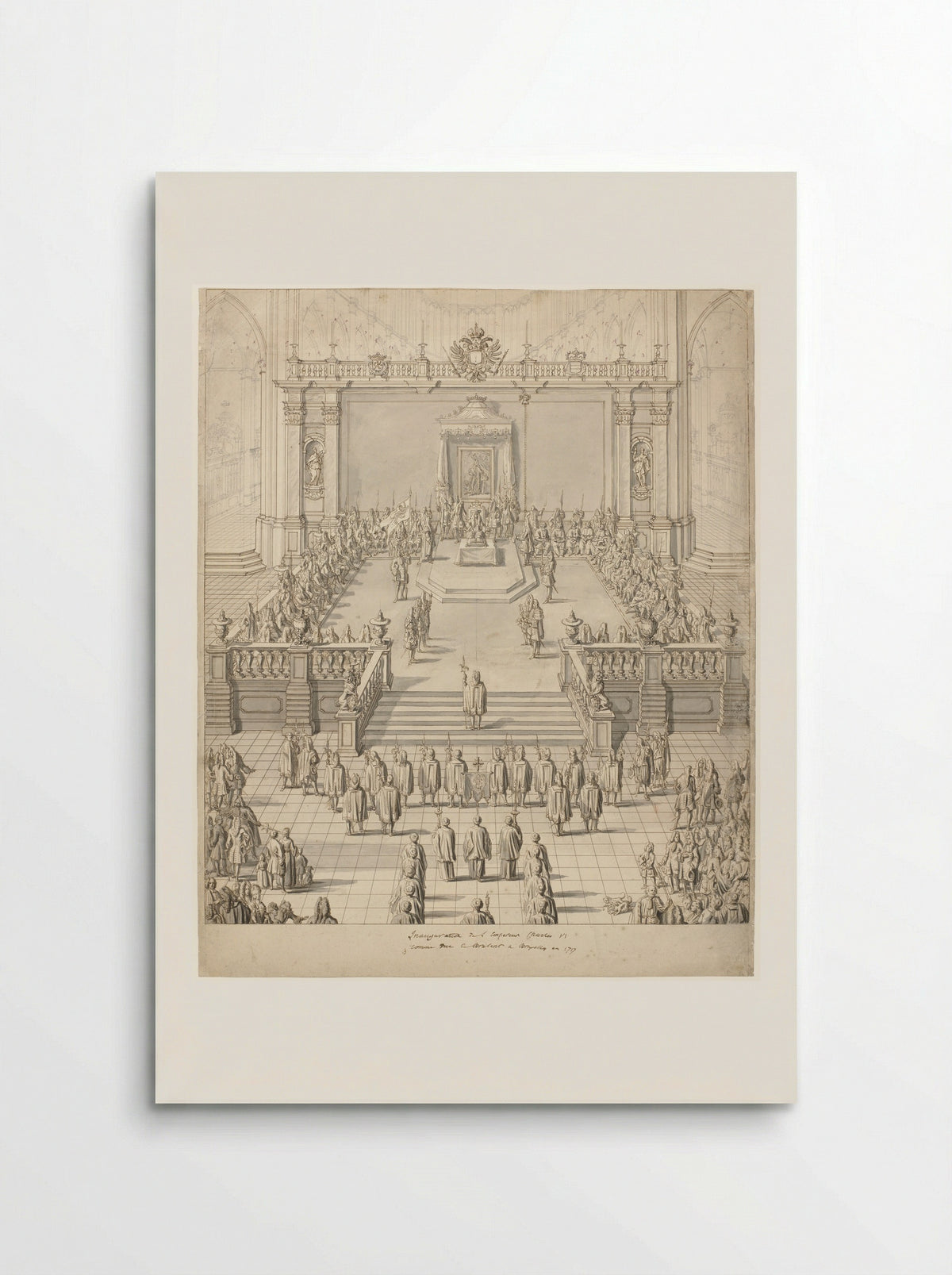 Inauguration of Emperor Charles VI in St Bavo's Cathedral, Ghent - Jacob Colin - Poster
