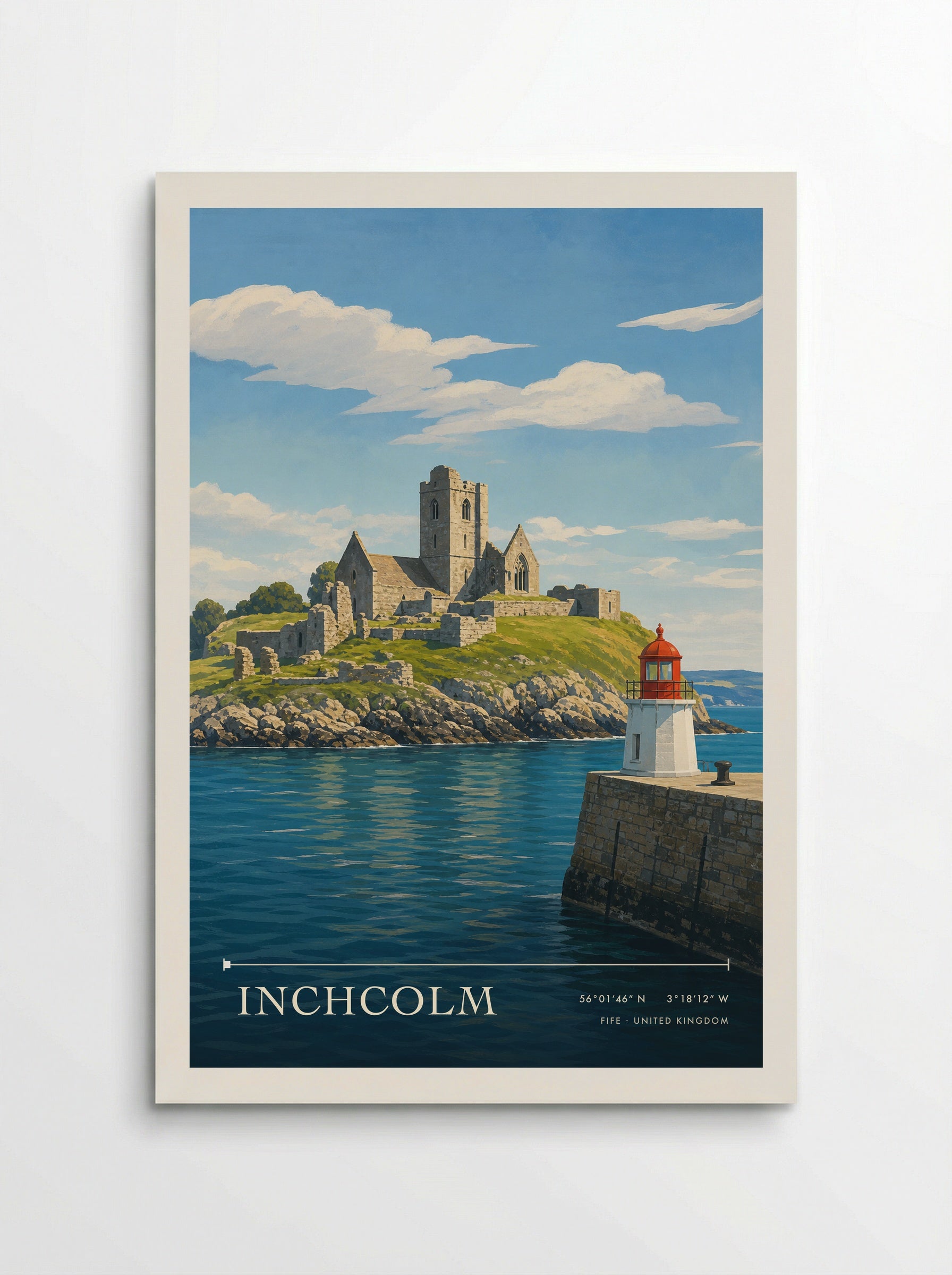 Inchcolm Fife United Kingdom Travel Poster - Poster