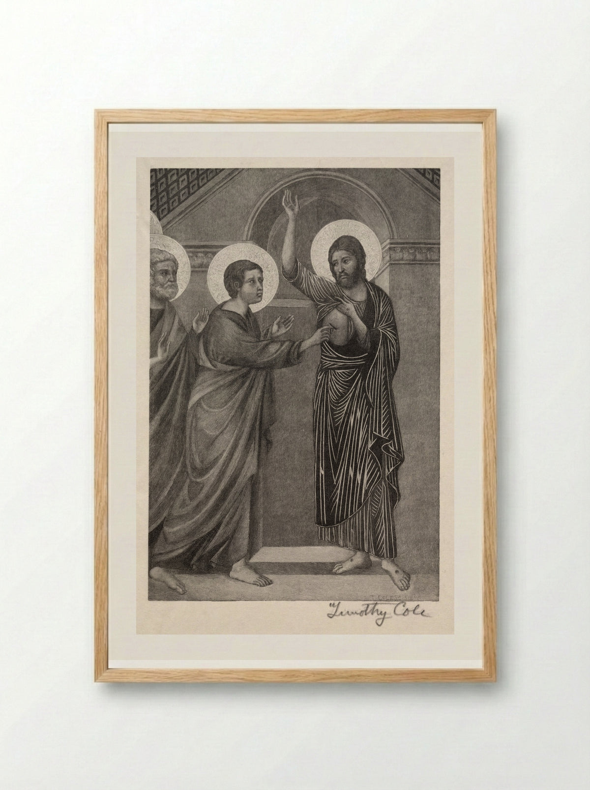 Incredulity of Saint Thomas - Timothy Cole - Framed Print Wood