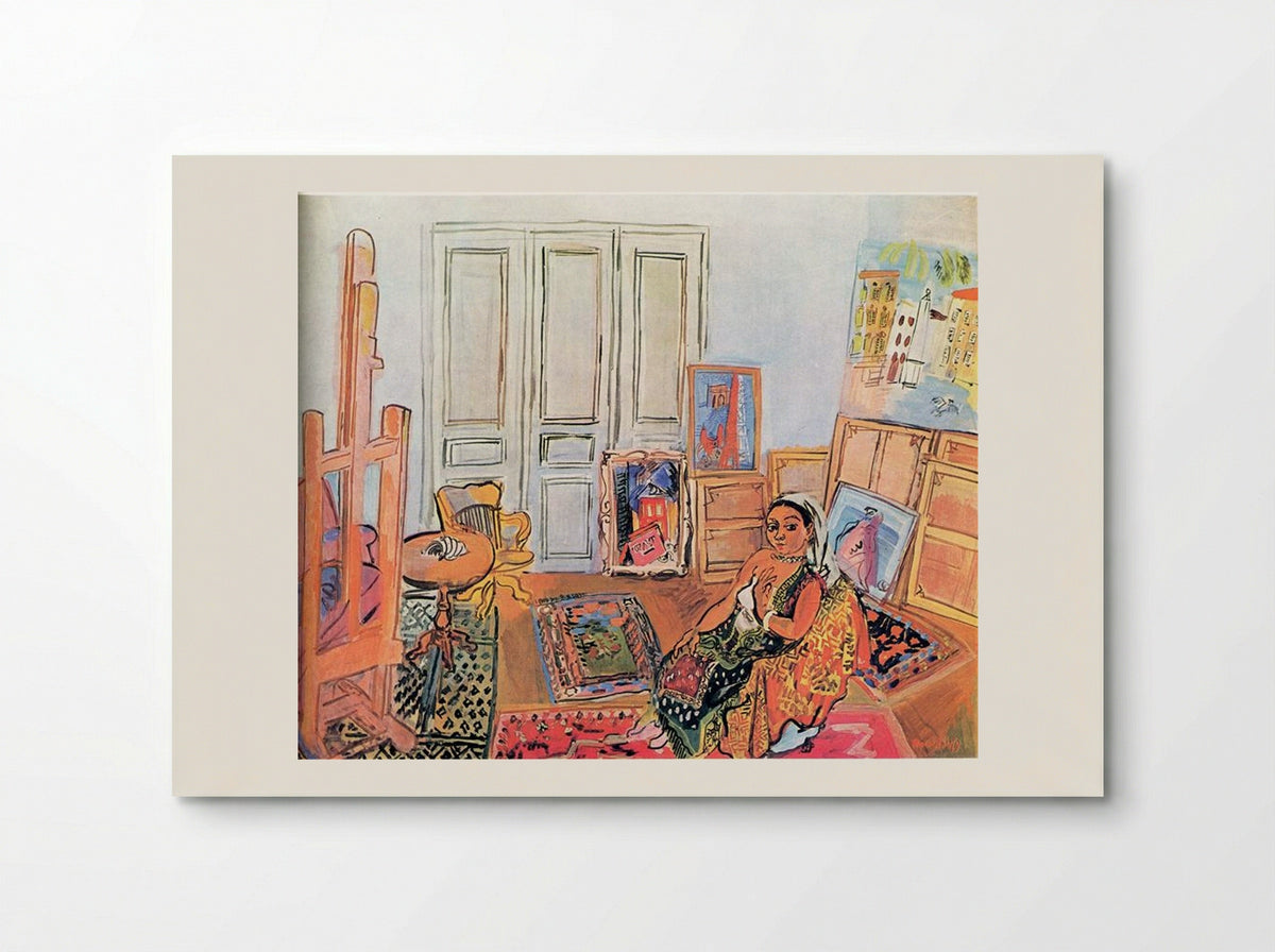 Indian Model in the Studio at l'impasse Guelman - Raoul Dufy - Poster