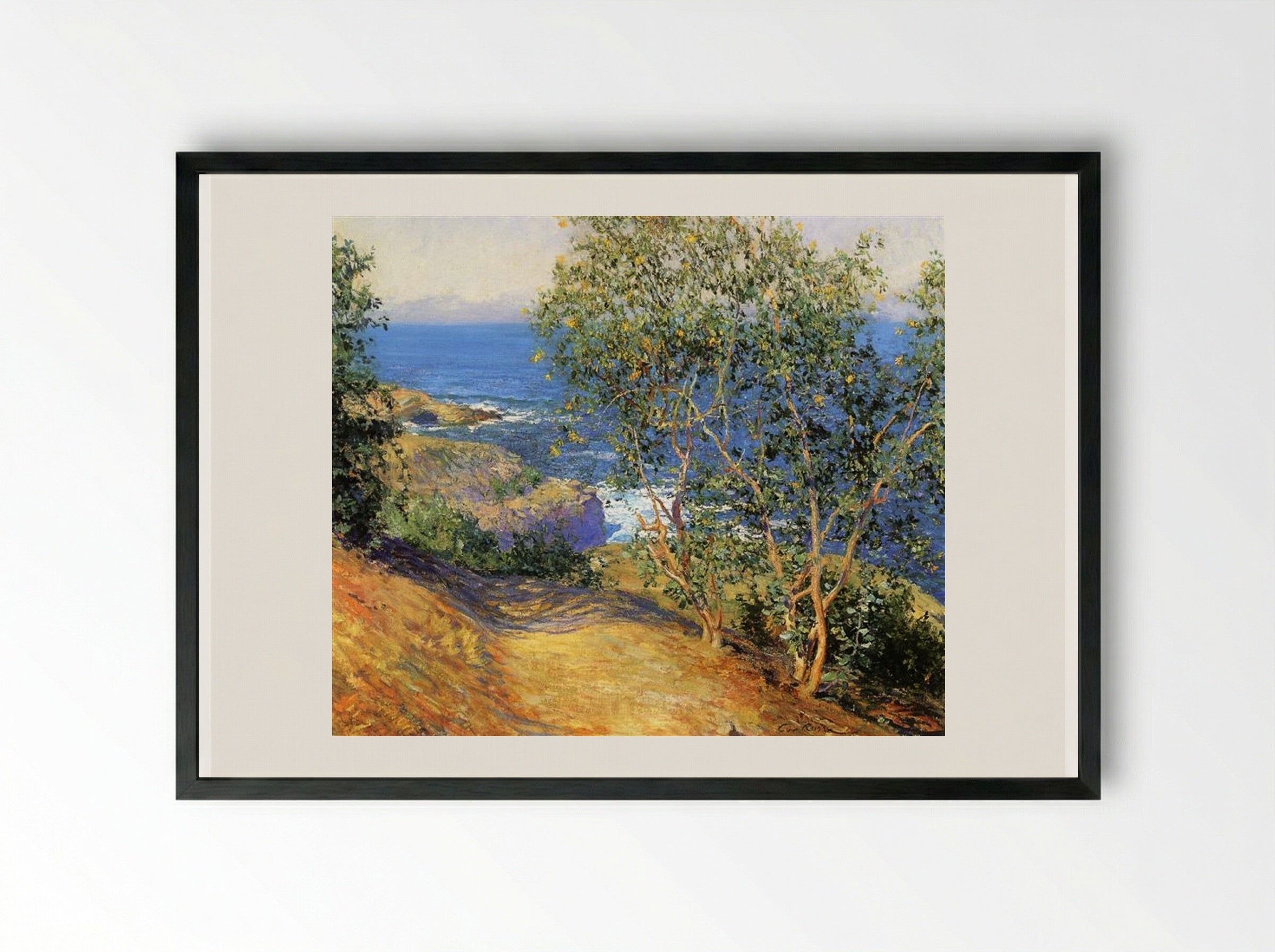 Indian Tobacco Trees, La Jolla - Guy Rose - Framed Print Black