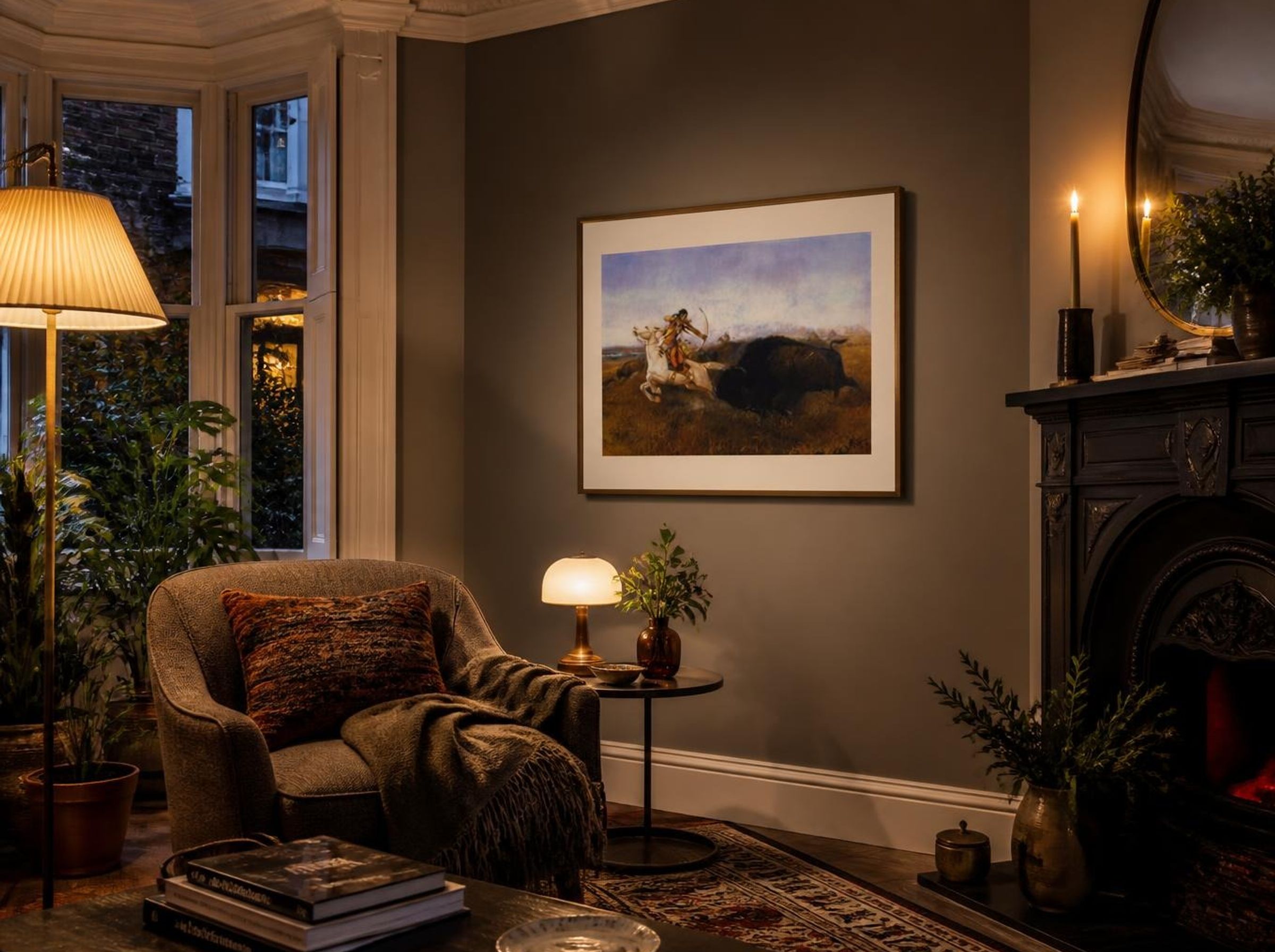 Indians Hunting Buffalo - Charles M. Russell - Lifestyle
