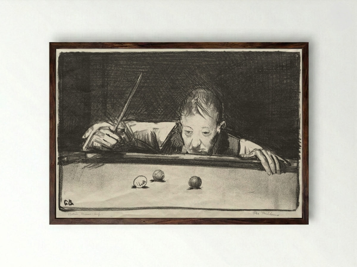 Indoor Athlete - George Bellows - Framed Print Dark Wood