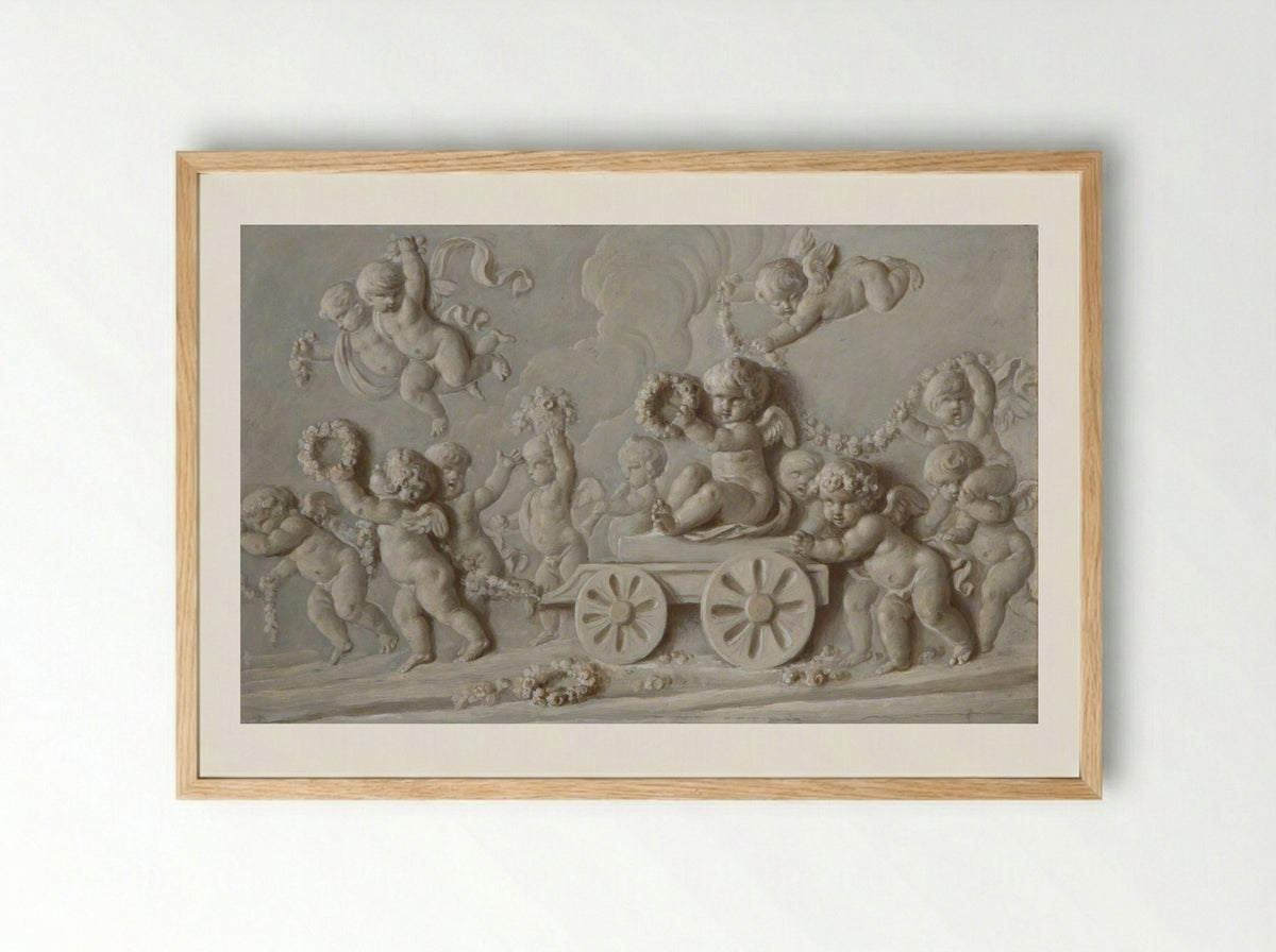 Infant Bacchanal - Piat Joseph Sauvage - Framed Print Wood