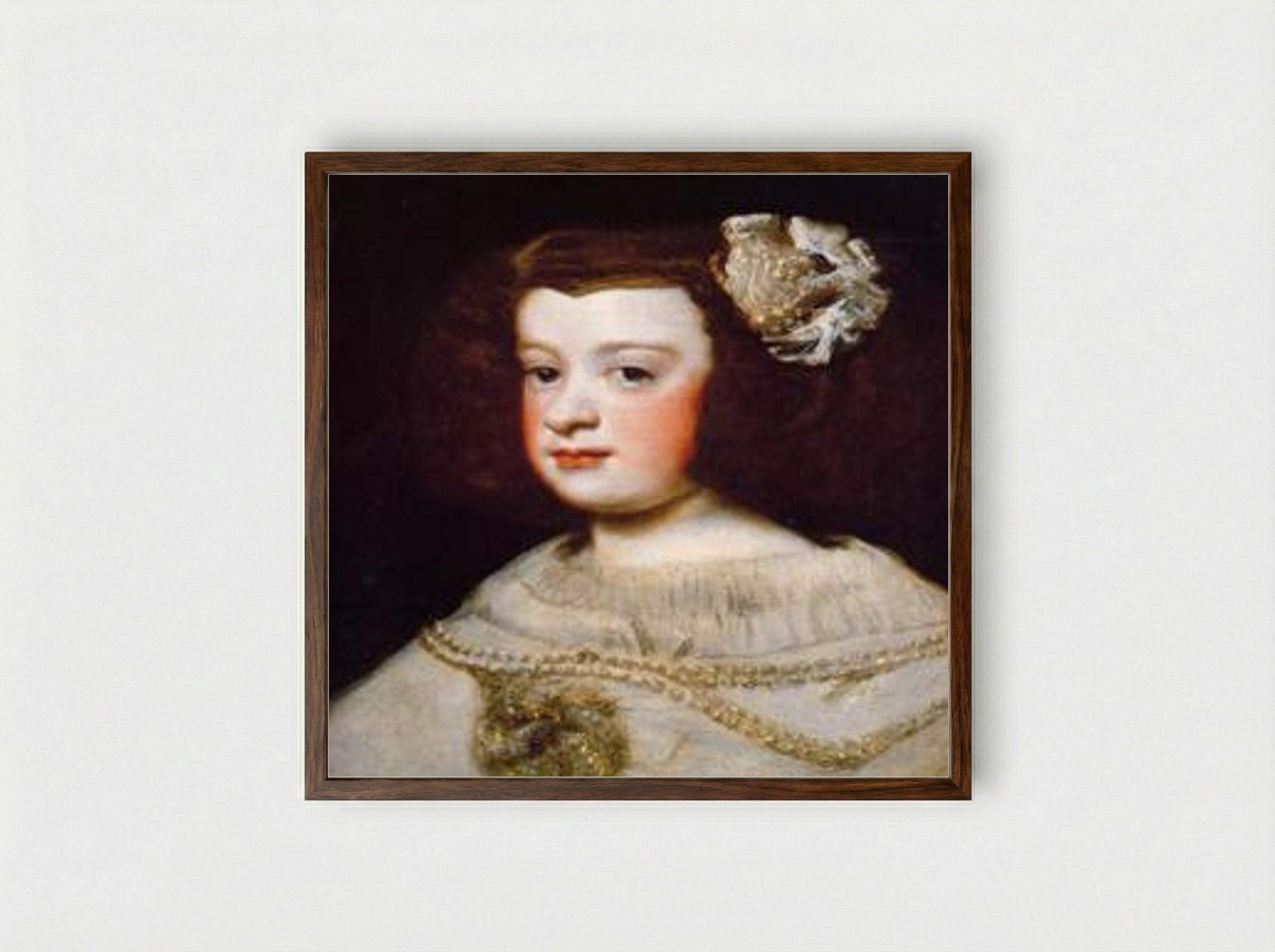 Infanta Maria Teresa - Diego Velázquez - Framed Print Dark Wood