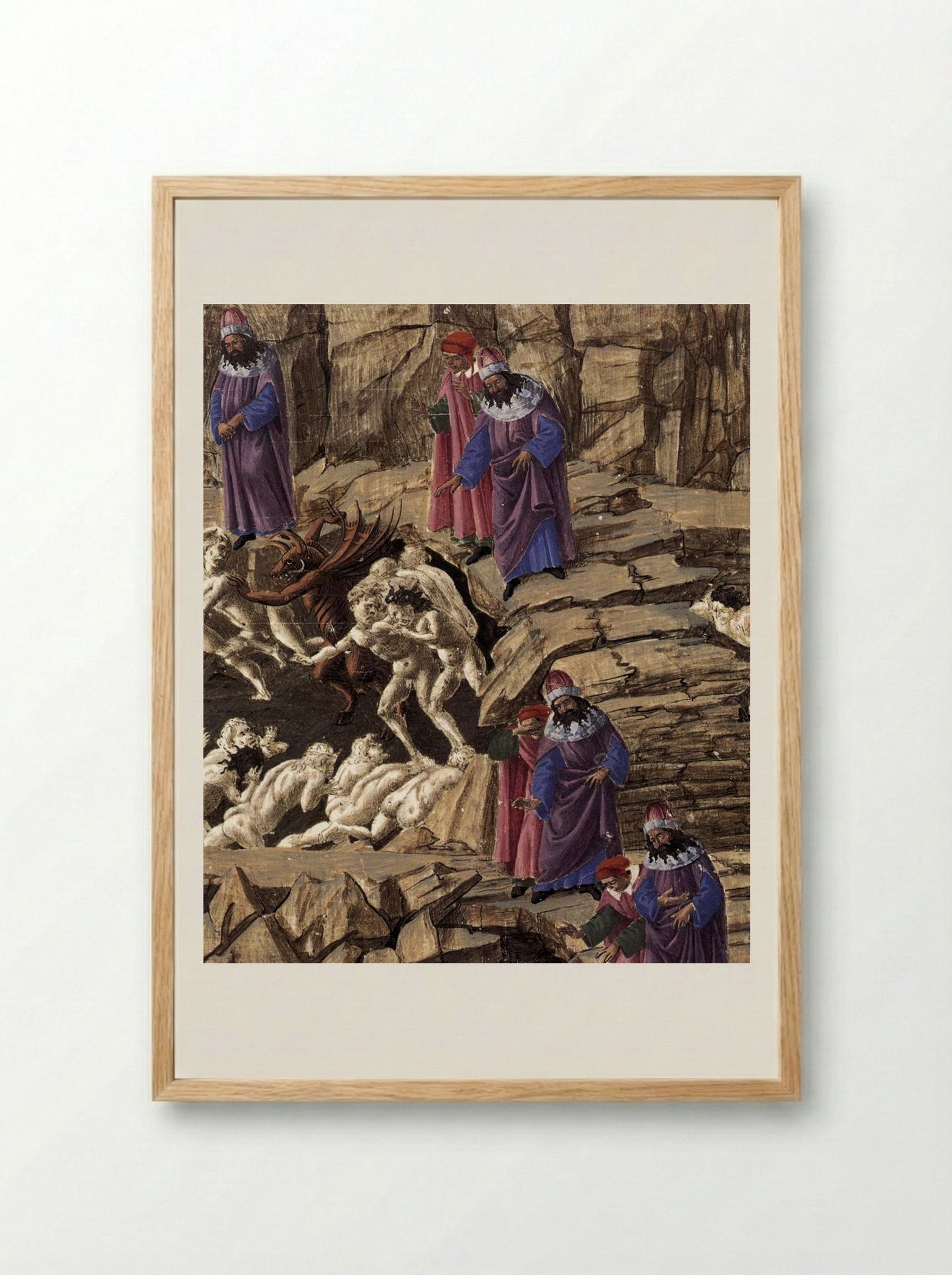 Inferno, Canto XVIII - Sandro Botticelli - Framed Print Wood