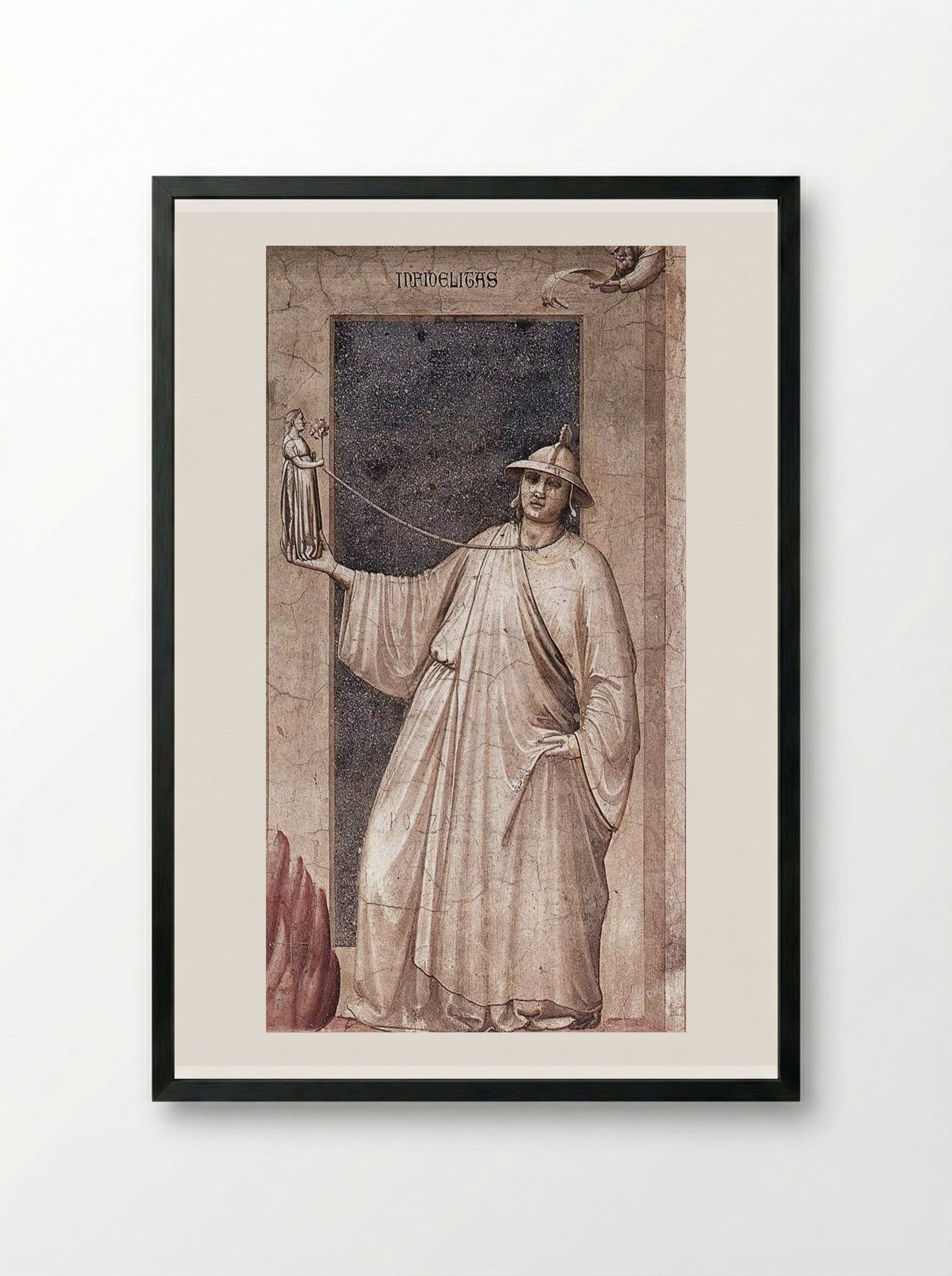 Infidelity (Infidelitas) - Giotto di Bondone - Framed Print Black