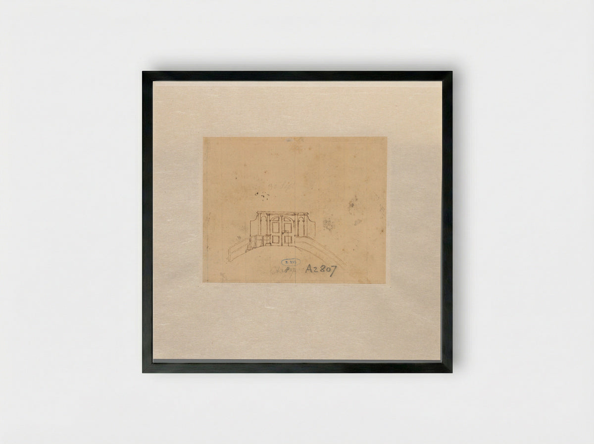 Ingangspartij van een gebouw - Dirk van der Burg - Framed Print Black
