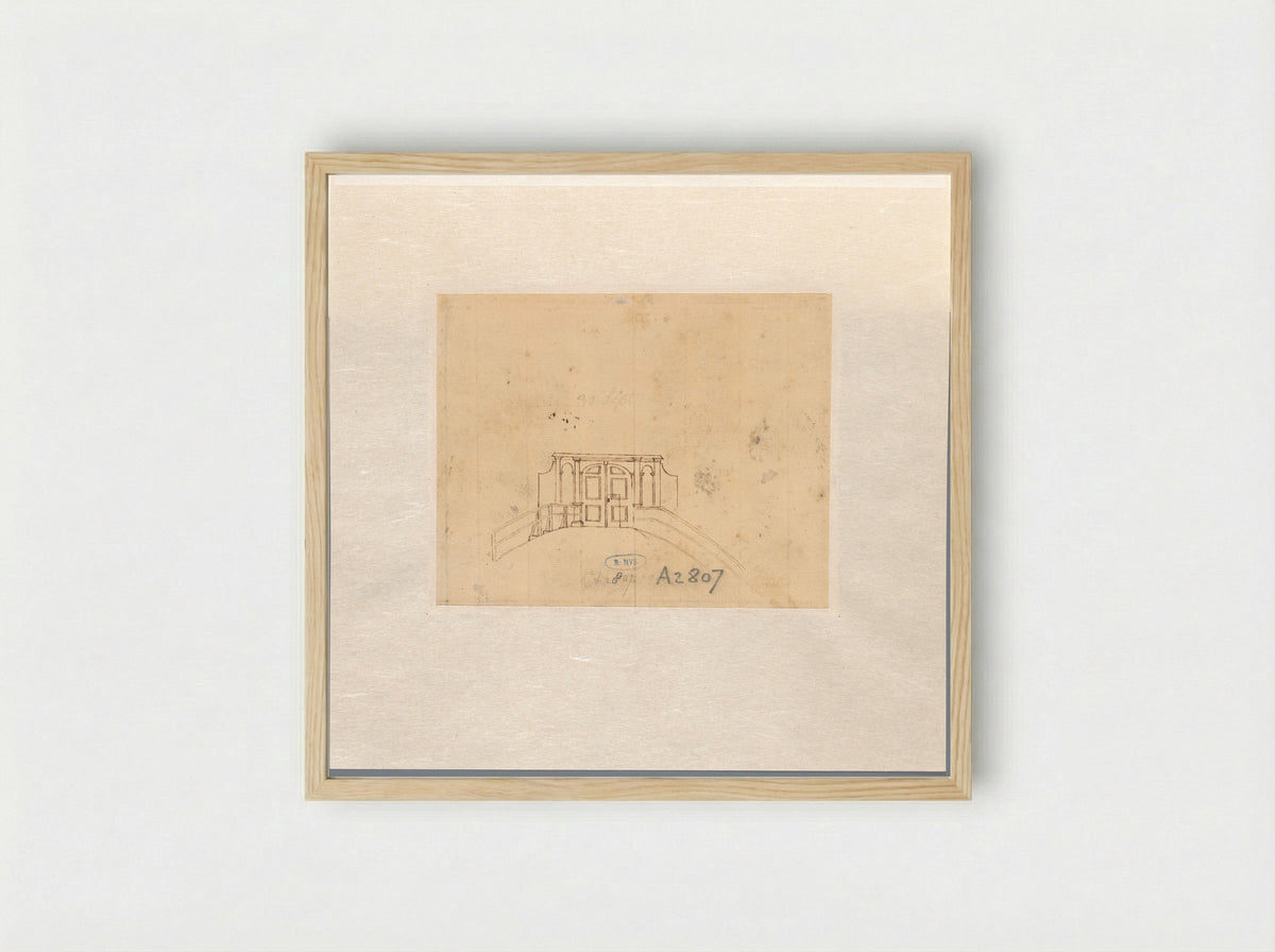 Ingangspartij van een gebouw - Dirk van der Burg - Framed Print Wood