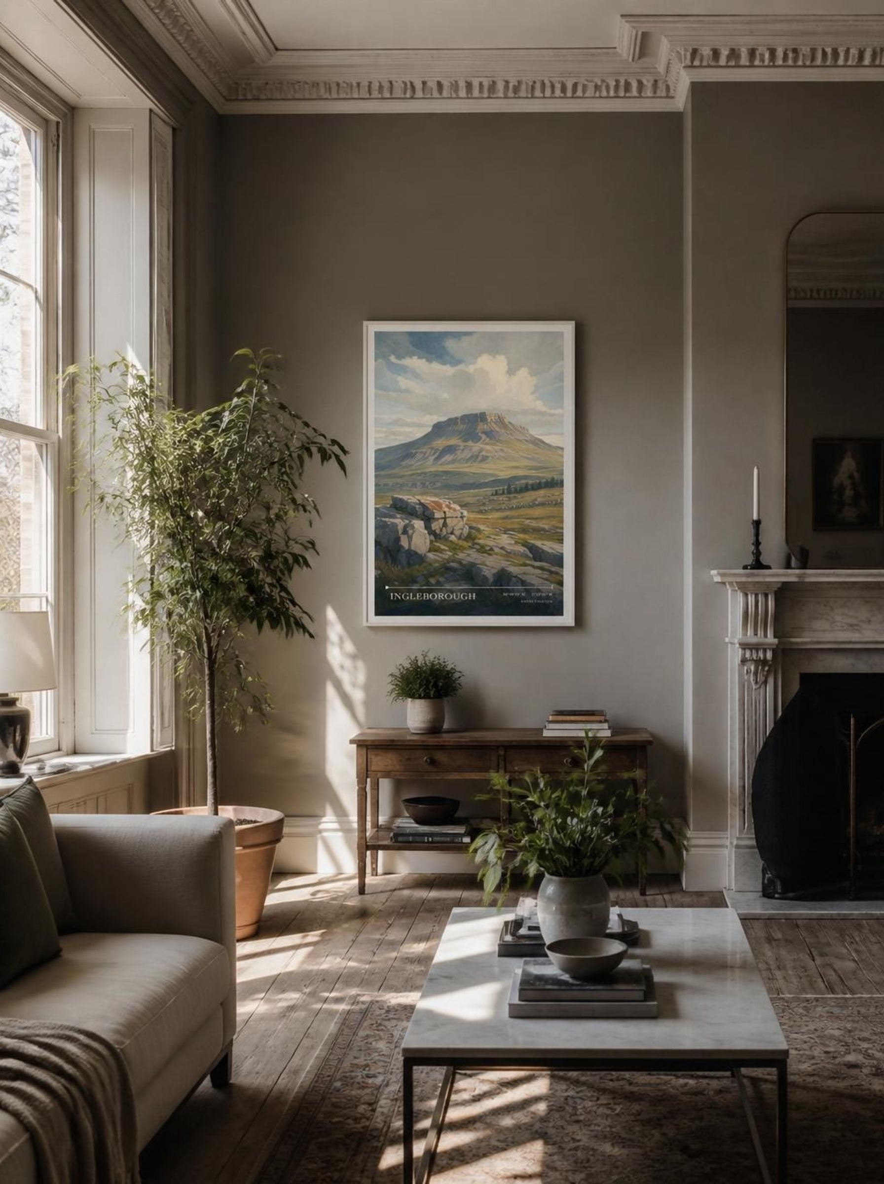 Ingleborough United Kingdom Travel Poster - Lifestyle