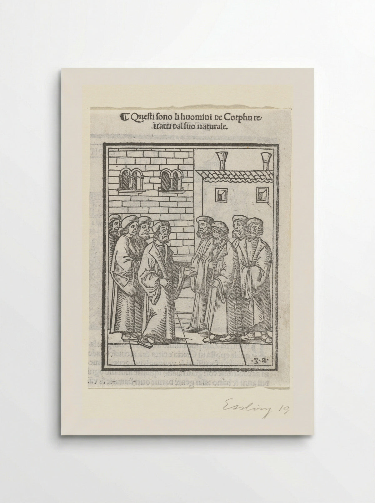 Inhabitants of Corfu in Conversation - Giovanni Andrea Vavassore - Poster