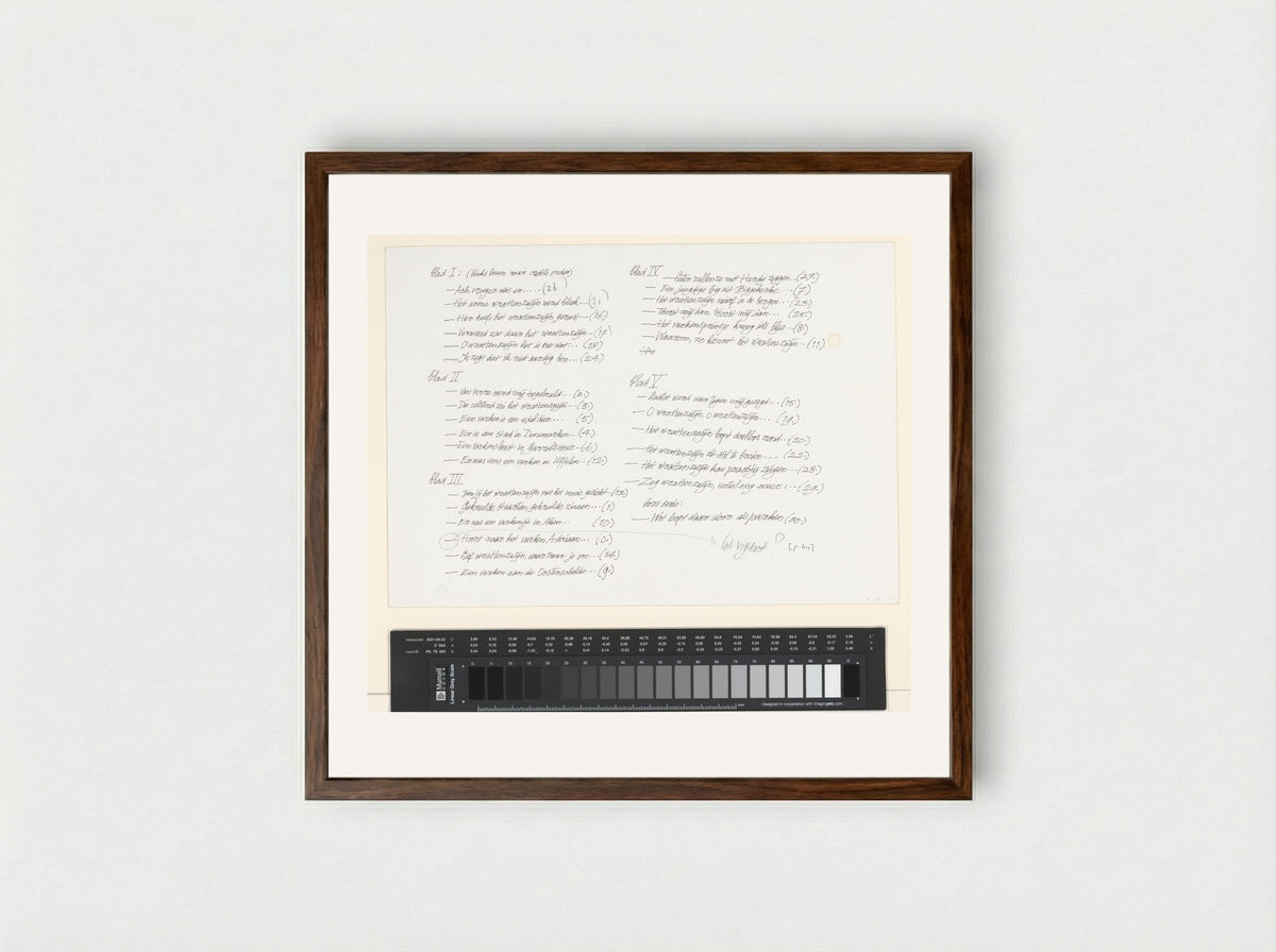 Inhoudsopgave - Peter Vos - Framed Print Dark Wood