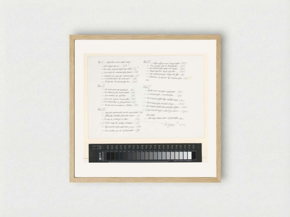Inhoudsopgave - Peter Vos - Framed Print Wood