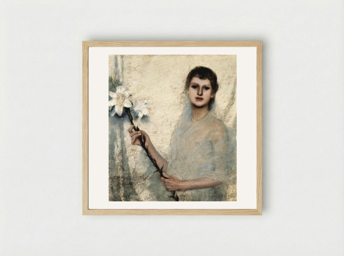 Innocence - Franz von Stuck - Framed Print Wood