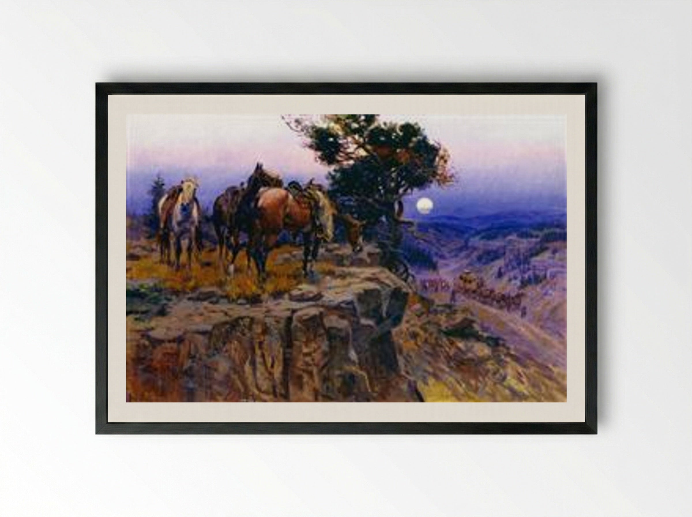 Innocent Allies - Charles M. Russell - Framed Print Black