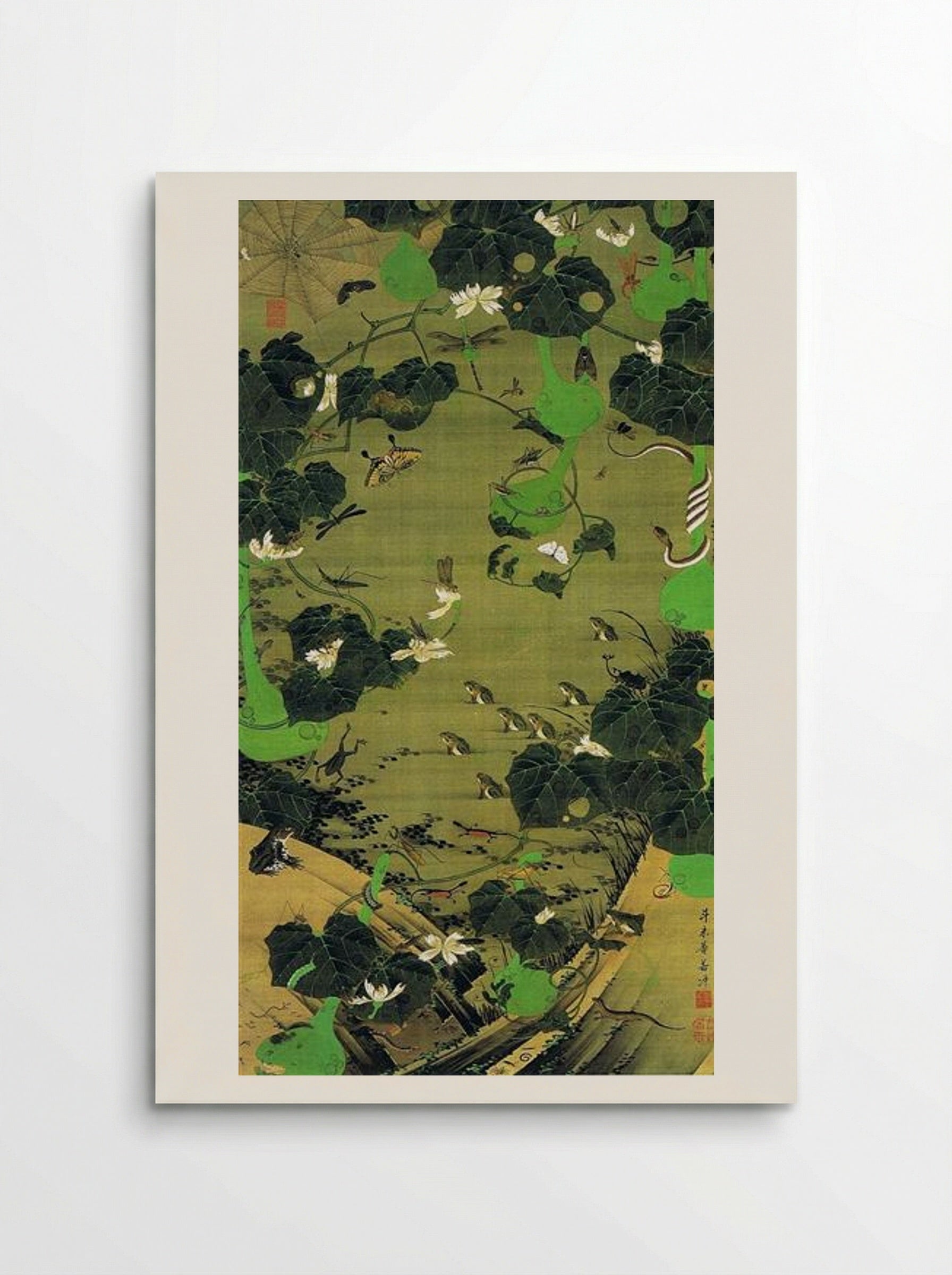 Insects by Pond Side - Ito Jakuchu - Poster
