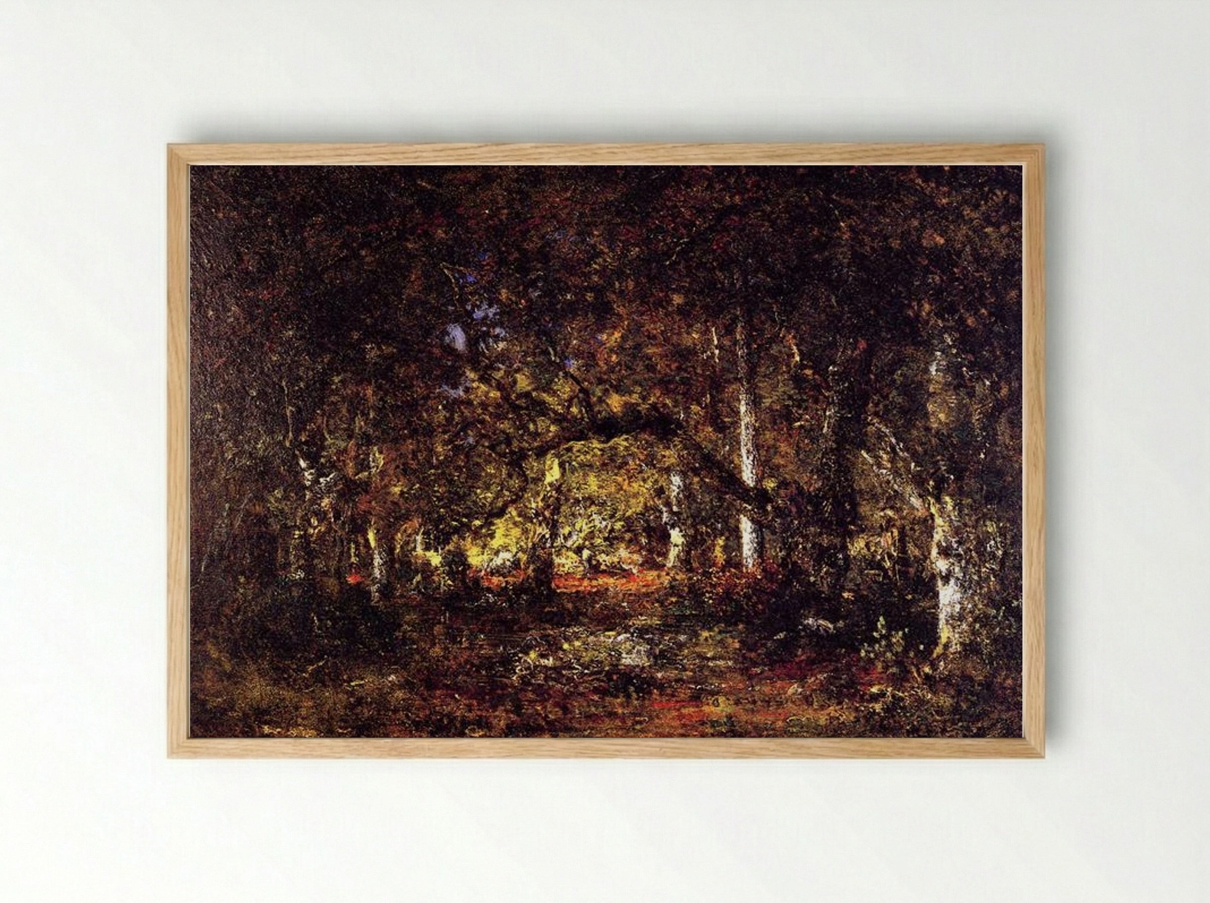 Inside the Forest - Théodore Rousseau - Framed Print Wood