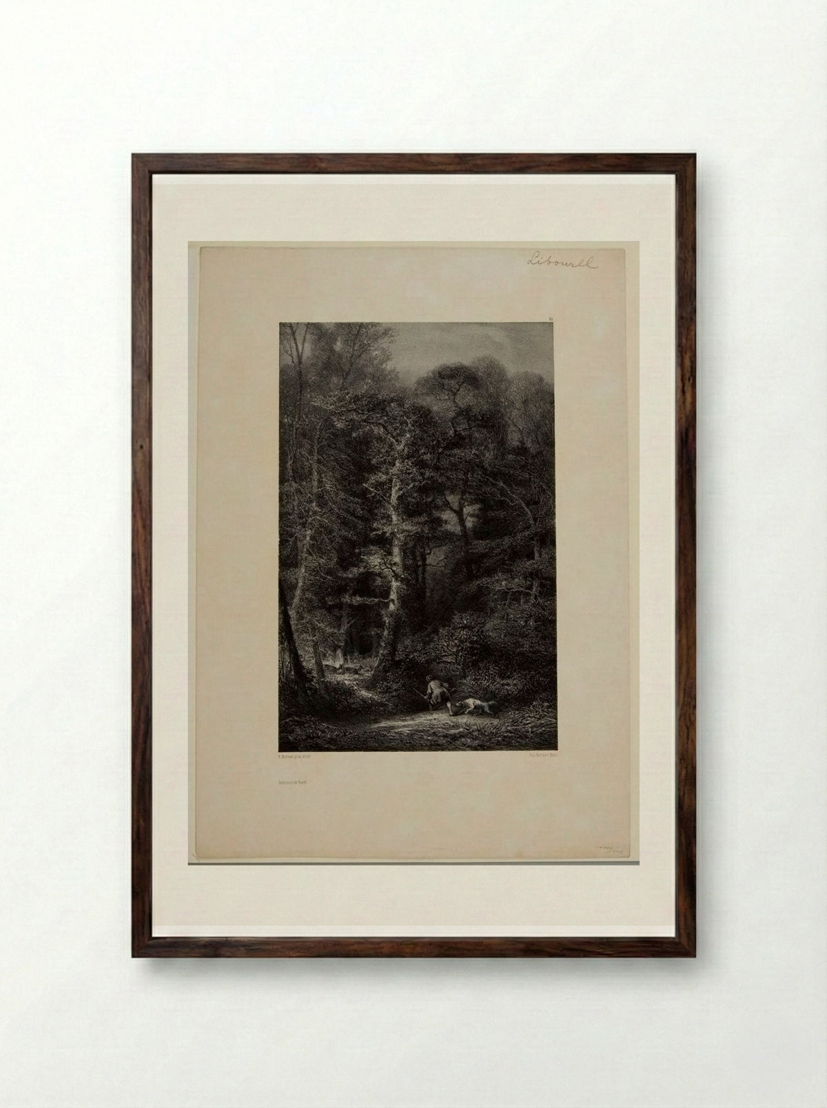 Inside the Wood - Karl Bodmer - Framed Print Dark Wood
