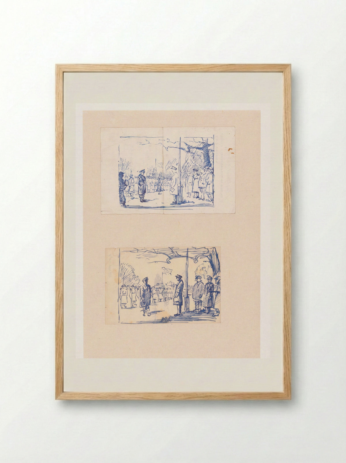 Inspectie van de troepen - Cor Visser - Framed Print Wood