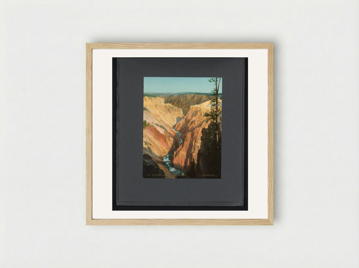 Inspiration Point, Yellowstone National Park - William Henry Jackson - Framed Print Wood