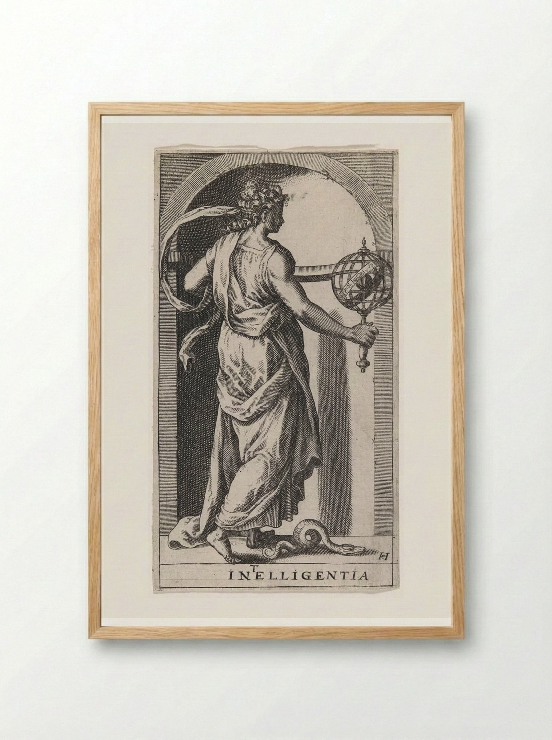 Intelligentia - Hans Collaert the Elder - Framed Print Wood