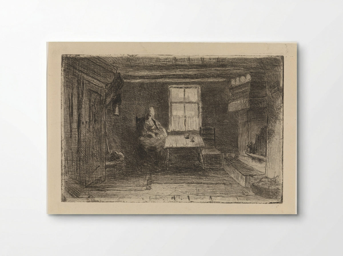 Interieur met moeder en kind - Jozef Israëls - Poster