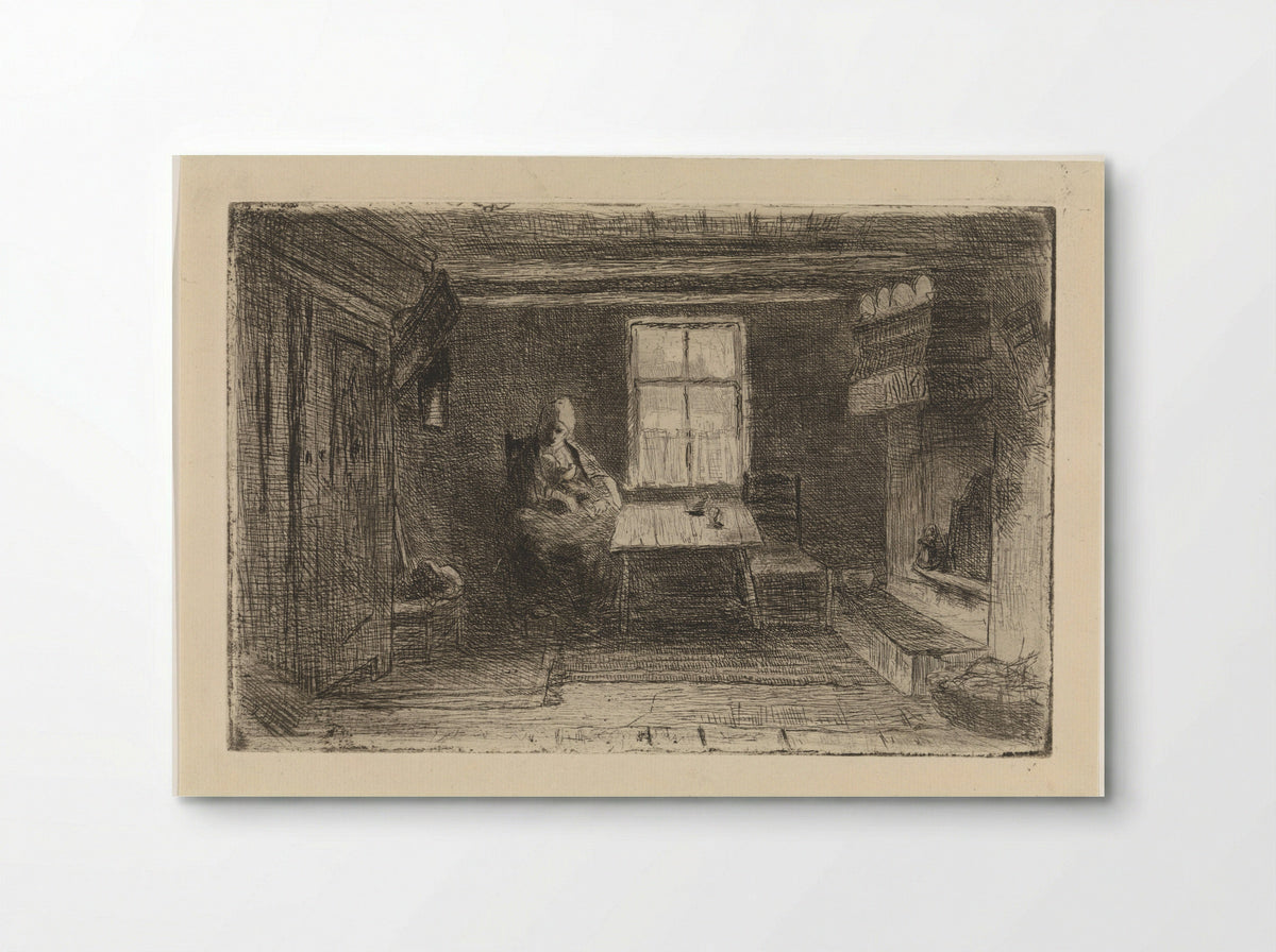 Interieur met moeder en kind - Jozef Israëls - Poster