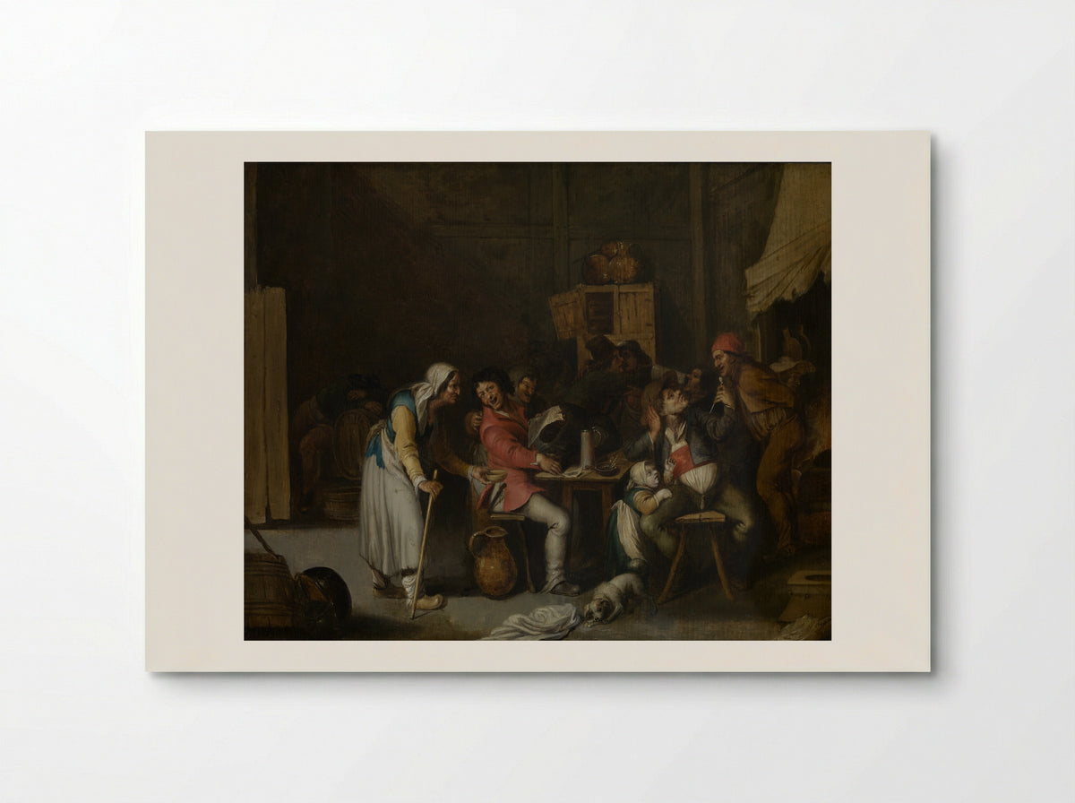 Interieur met vrolijk gezelschap rond een tafel - Willem van Herp (I) - Poster