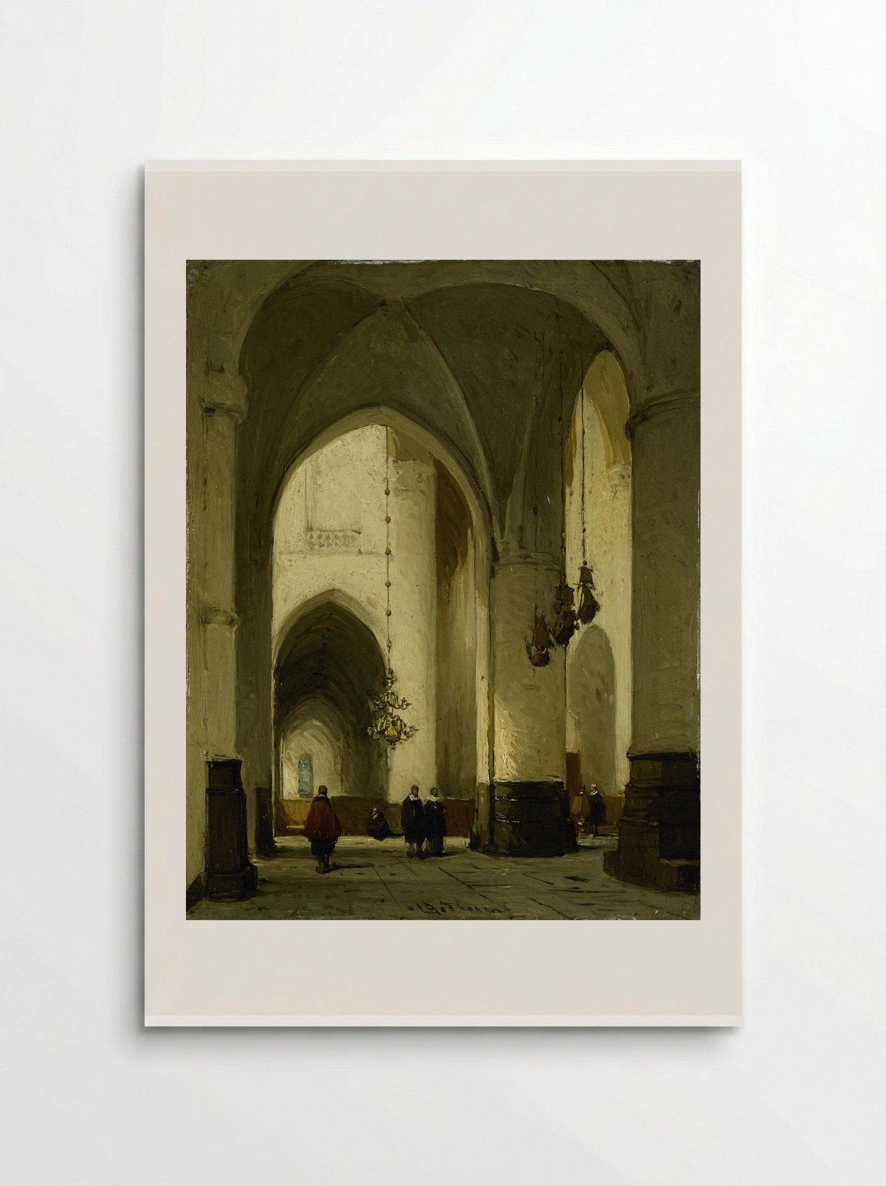 Interieur van de Grote of Sint Bavokerk te Haarlem - Johannes Bosboom - Poster