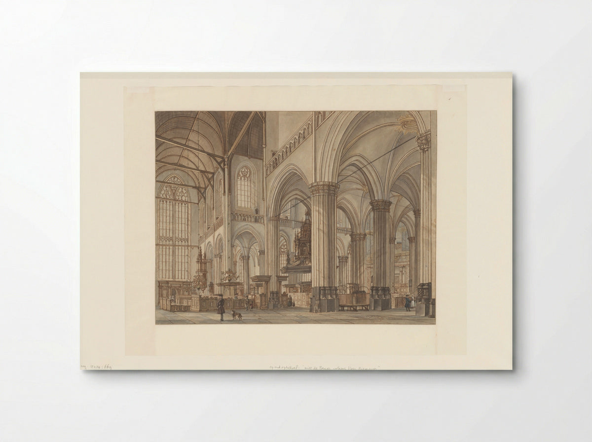 Interieur van de Nieuwe Kerk te Amsterdam - Jan de Beijer - Poster