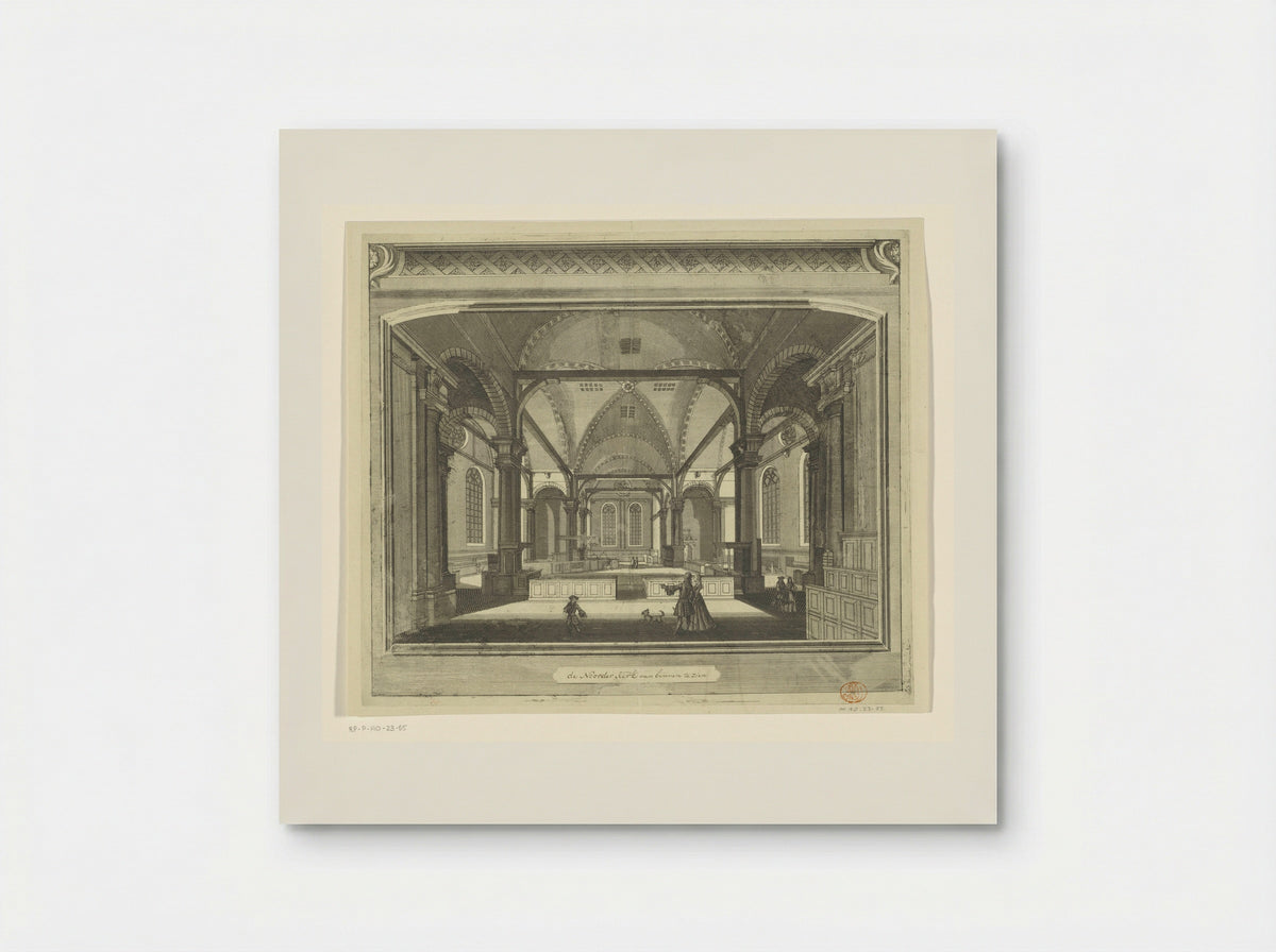 Interieur van de Noorderkerk te Amsterdam - Pieter van den Berge - Poster
