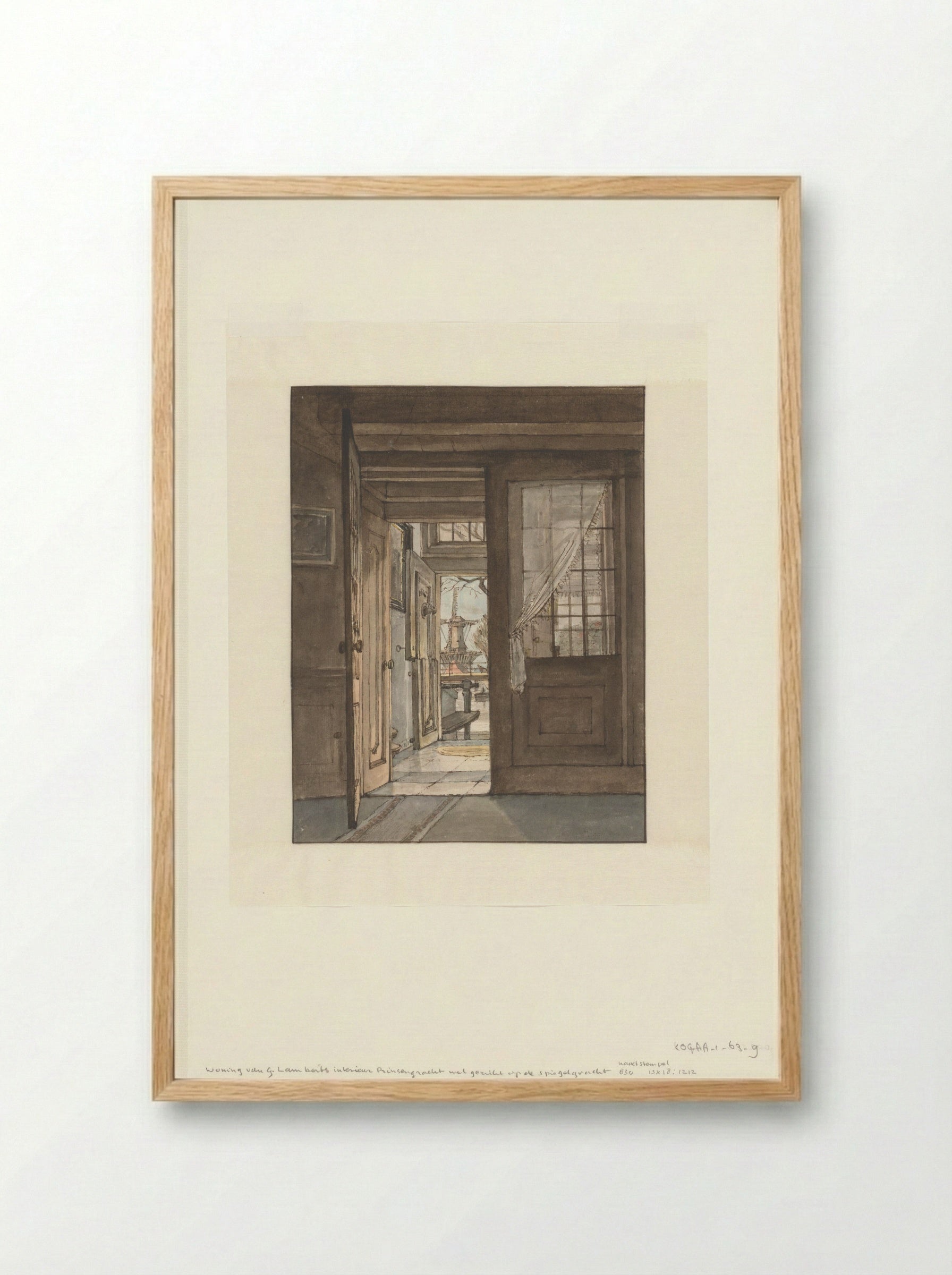 Interieur van de woning van Gerrit Lamberts op de Prinsengracht - Gerrit Lamberts - Framed Print Wood