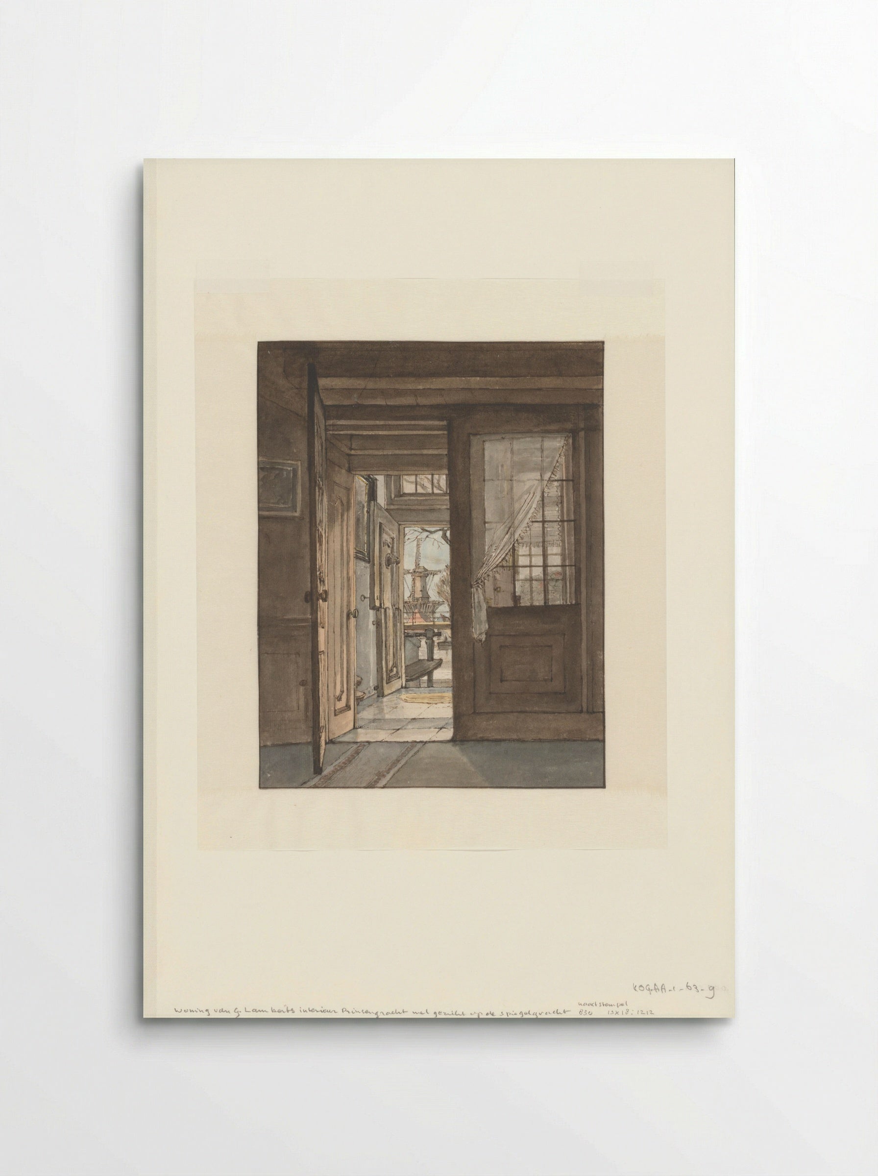 Interieur van de woning van Gerrit Lamberts op de Prinsengracht - Gerrit Lamberts - Poster