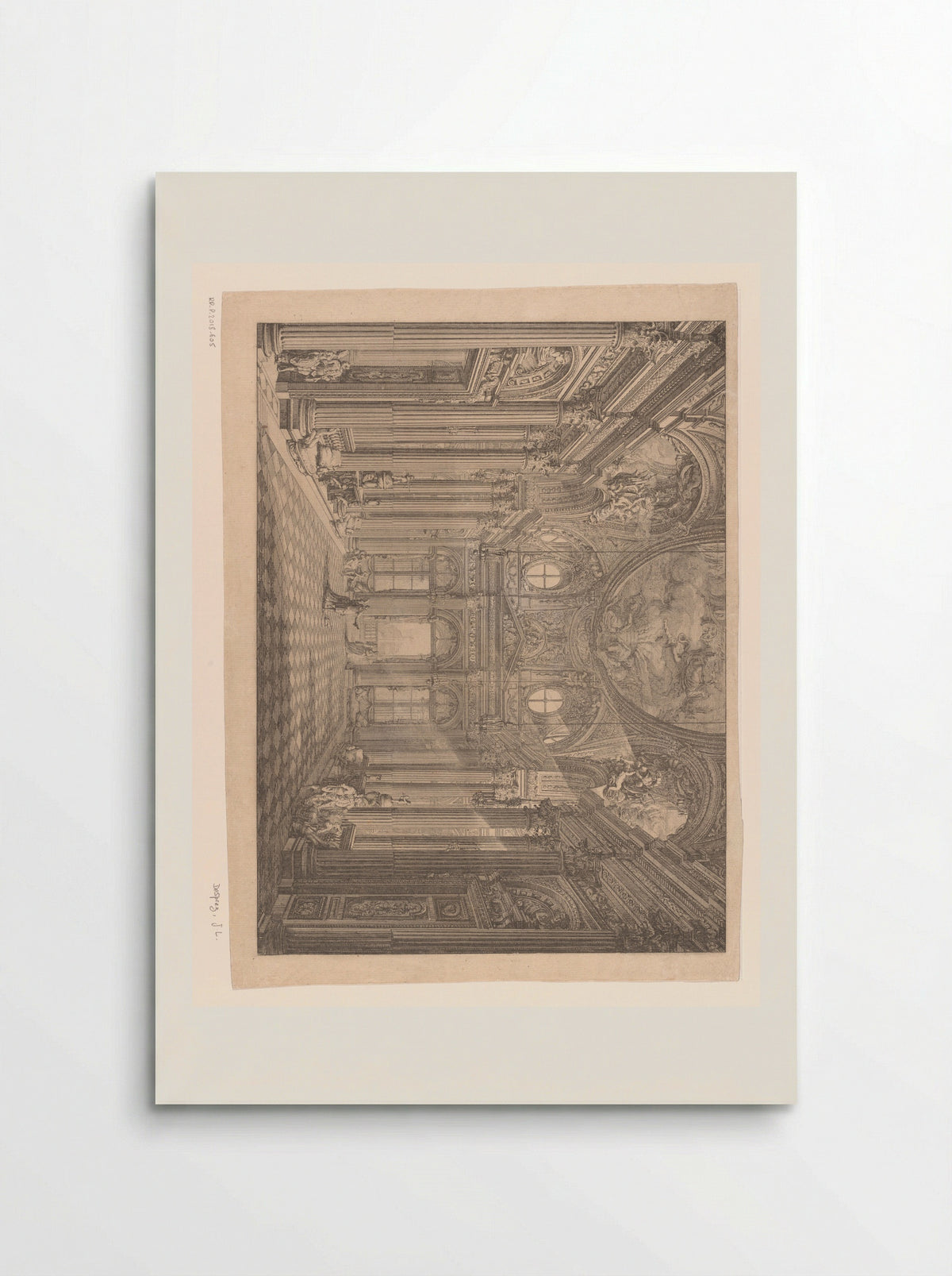 Interieur van een zaal in het Palazzo Serra in Genua - Louis Jean Desprez - Poster