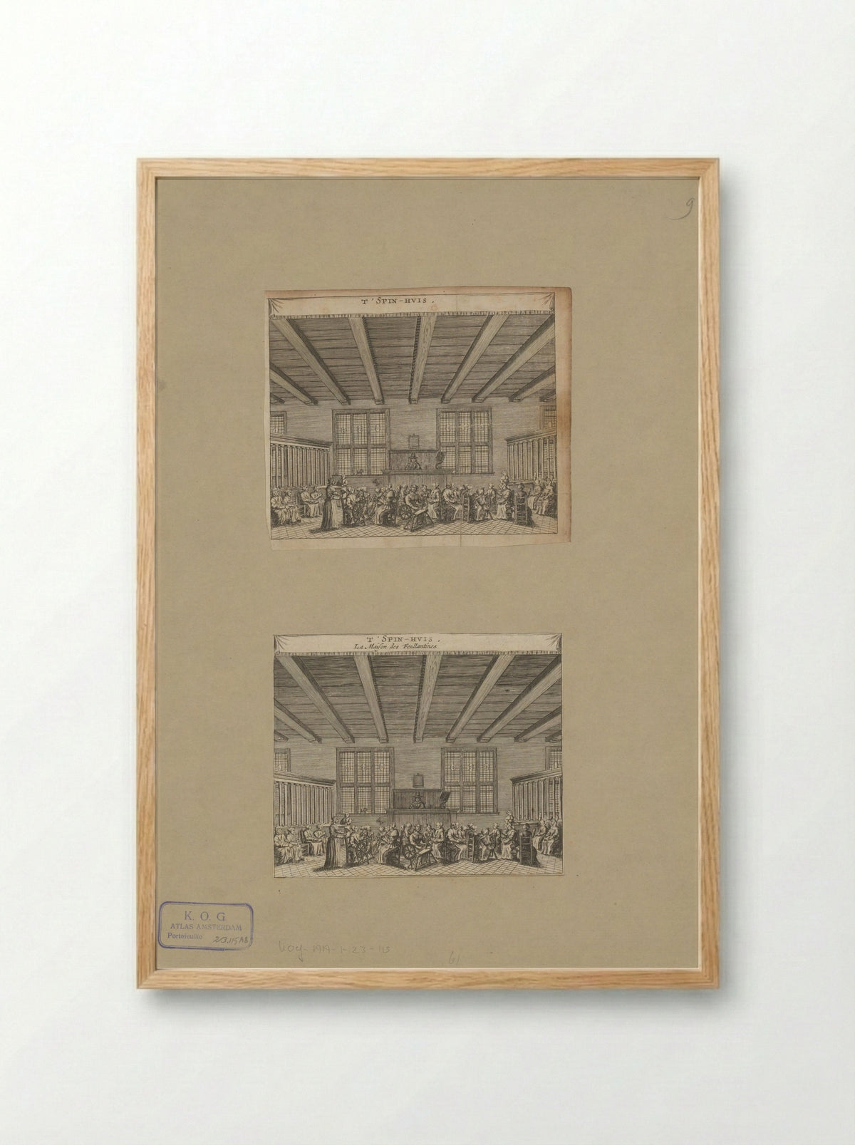Interieur van het Spinhuis te Amsterdam - Anonymous - Framed Print Wood