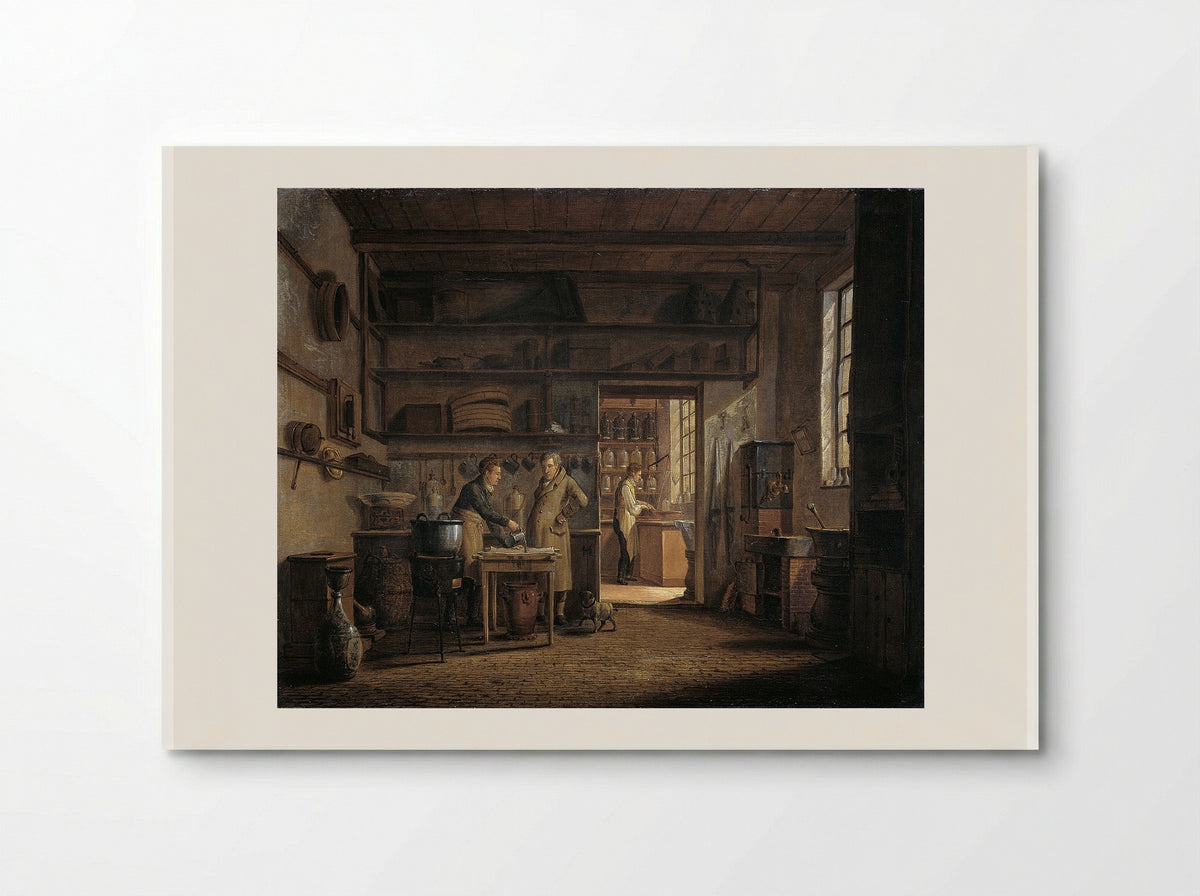Interieur van het 'Stoockhuys' van apotheker A. d'Ailly - Johannes Jelgerhuis - Poster
