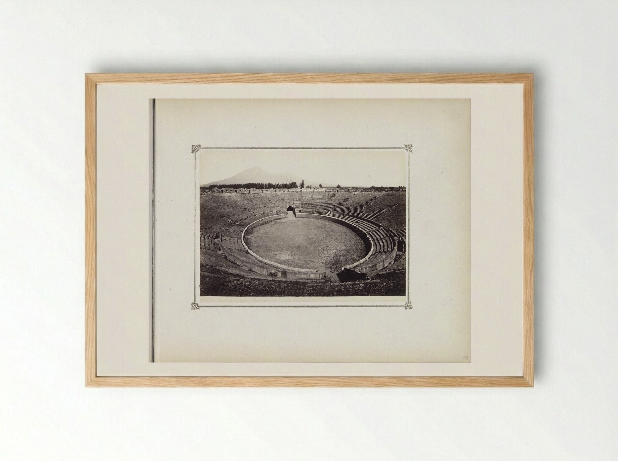 Interieur van het amfitheater in Pompeï - Giorgio Sommer - Framed Print Wood