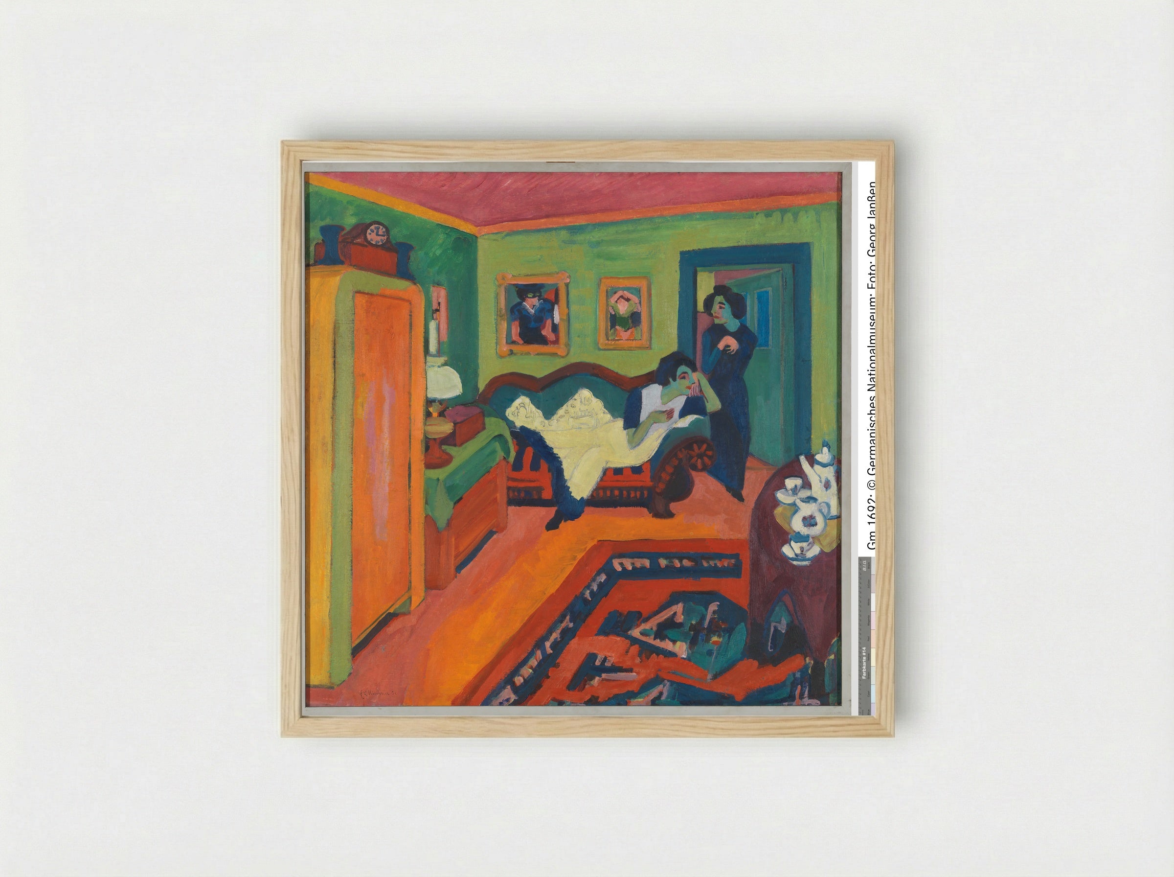 Interieur - Ernst Ludwig Kirchner - Framed Print Wood