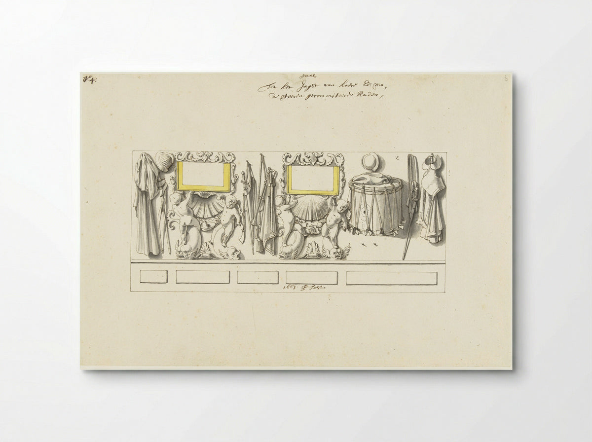 Interior Decoration for a State Yacht with Trophies - Pieter Jansz. Post - Poster